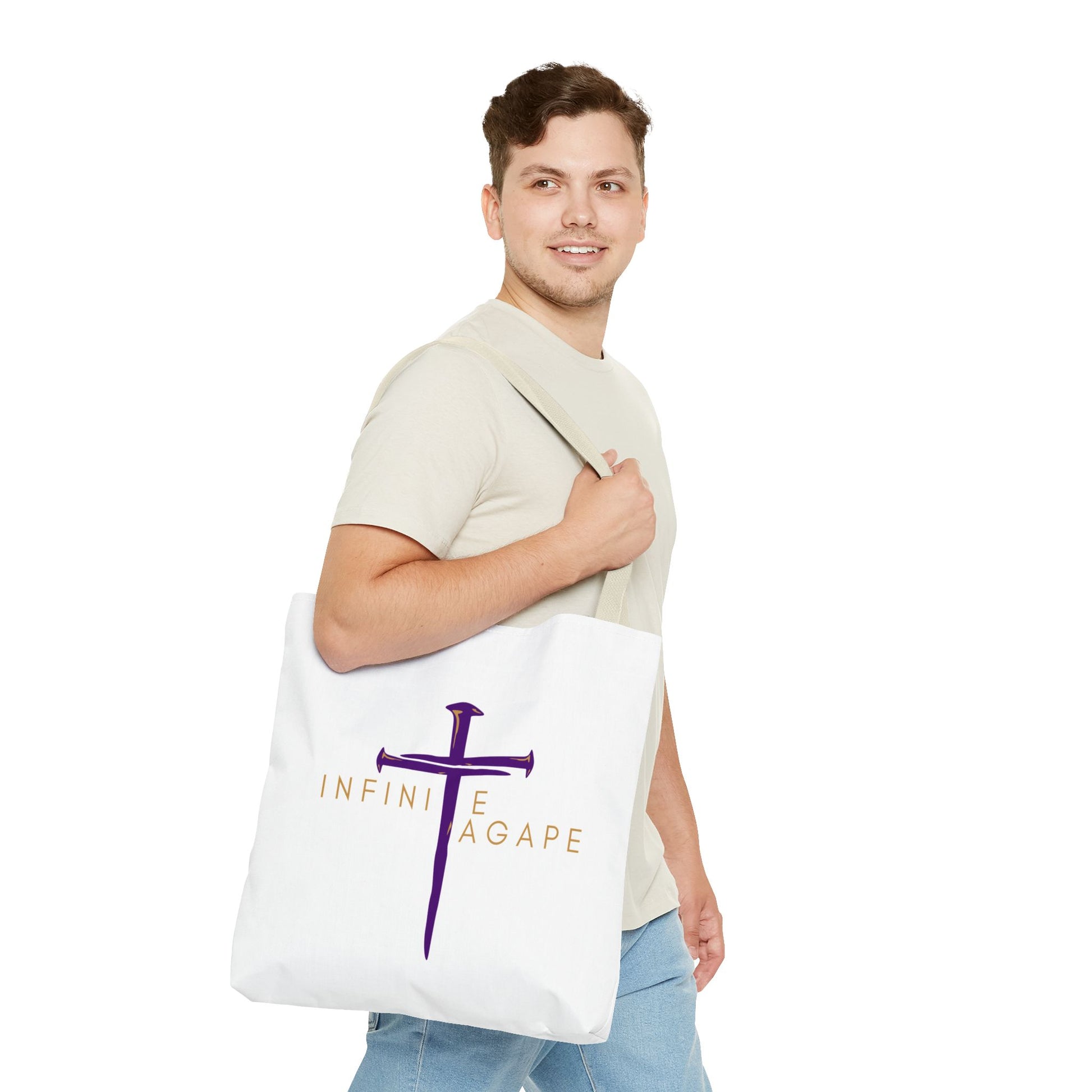 Faith-Inspired Tote Bag for Everyday Use, Love Without Limits Bag, Inspirational Gift, Christian Tote, Perfect for Shopping