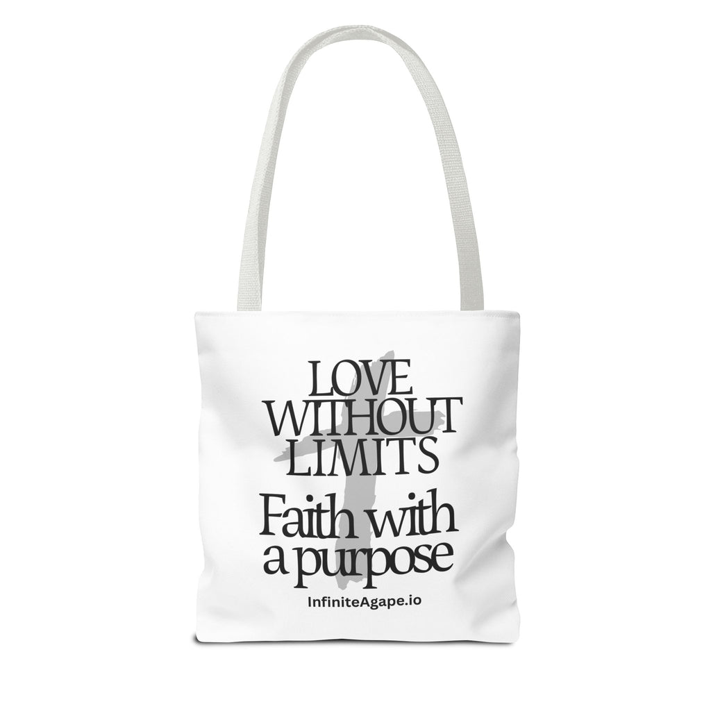 Faith-Inspired Tote Bag for Everyday Use, Love Without Limits Bag, Inspirational Gift, Christian Tote, Perfect for Shopping