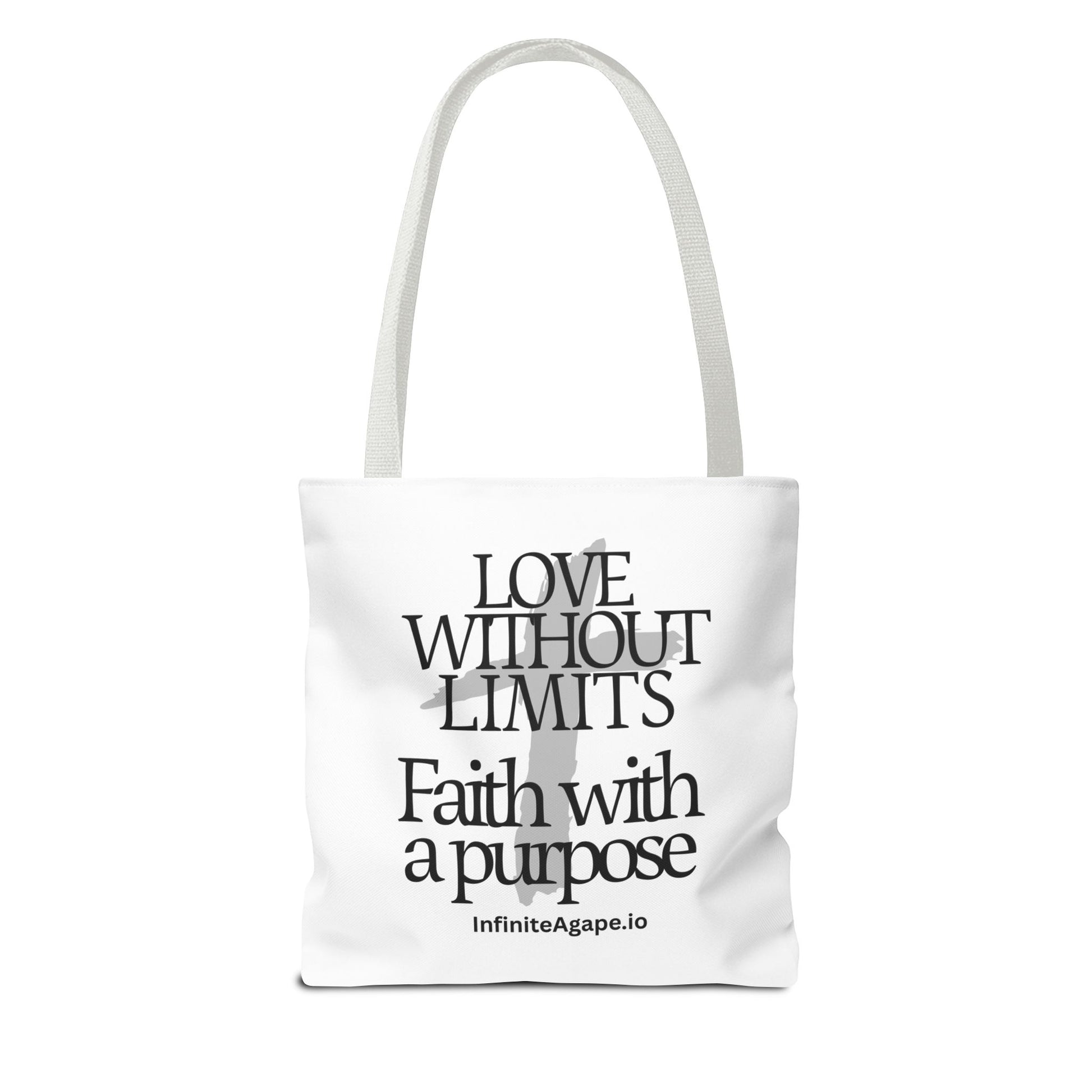 Faith-Inspired Tote Bag for Everyday Use, Love Without Limits Bag, Inspirational Gift, Christian Tote, Perfect for Shopping