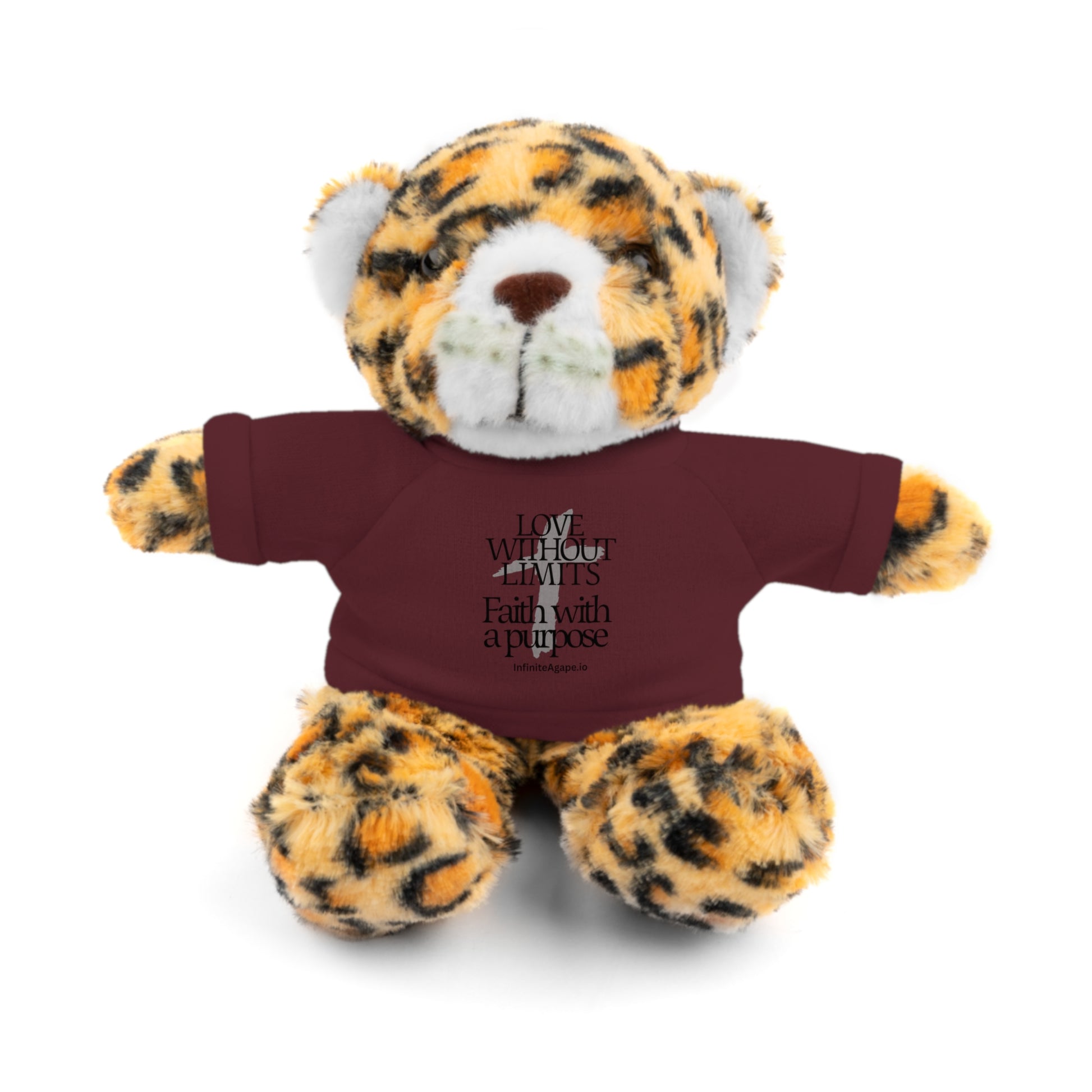 Stuffed Animal Toy with Inspirational Tee, Cuddle Buddy Gift, Faithful Teddy Bear, Nursery Decor, Children’s Adventure Companion