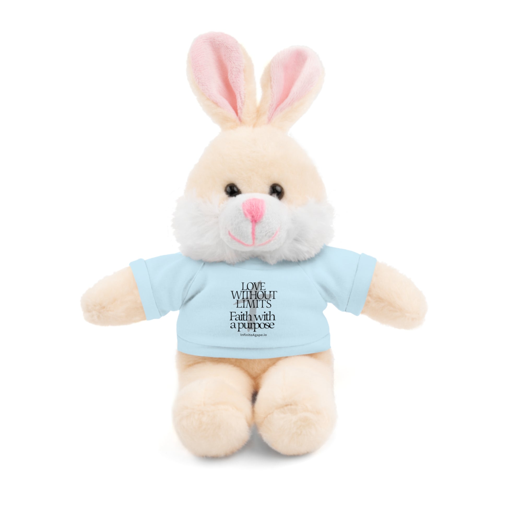 Stuffed Animal Toy with Inspirational Tee, Cuddle Buddy Gift, Faithful Teddy Bear, Nursery Decor, Children’s Adventure Companion