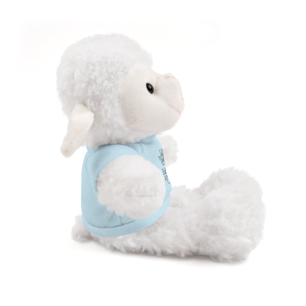 Stuffed Animal Toy with Inspirational Tee, Cuddle Buddy Gift, Faithful Teddy Bear, Nursery Decor, Children’s Adventure Companion