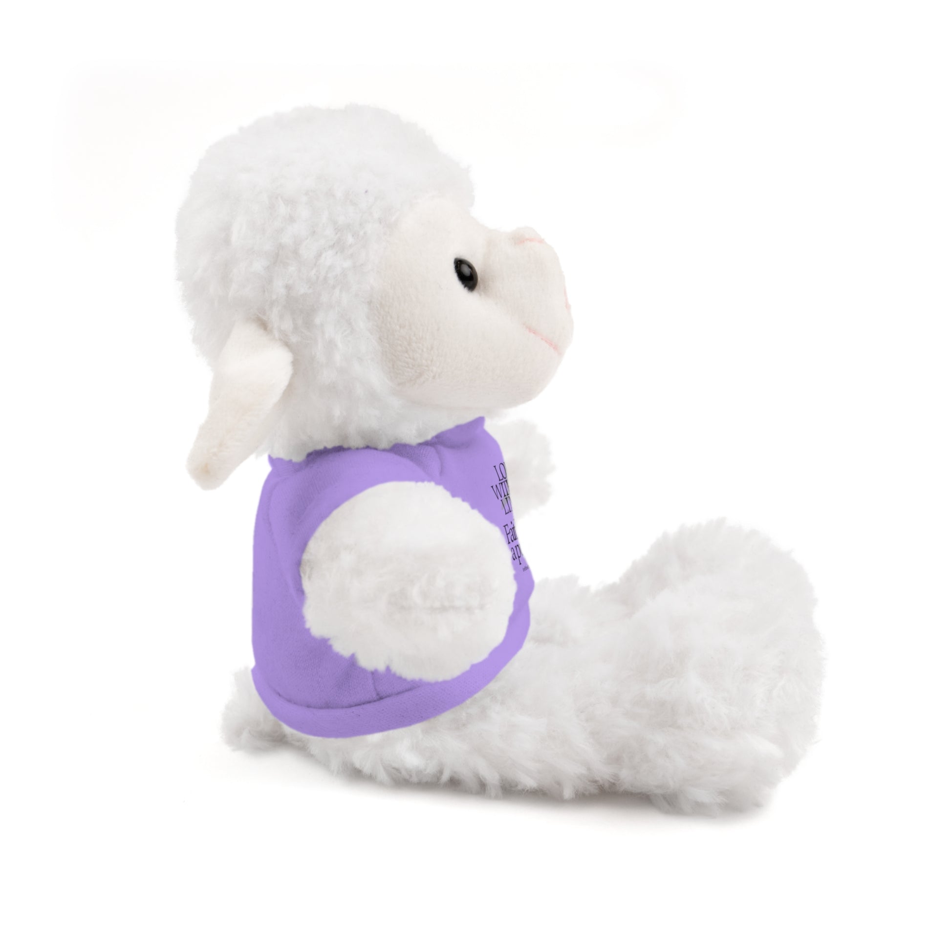 Stuffed Animal Toy with Inspirational Tee, Cuddle Buddy Gift, Faithful Teddy Bear, Nursery Decor, Children’s Adventure Companion