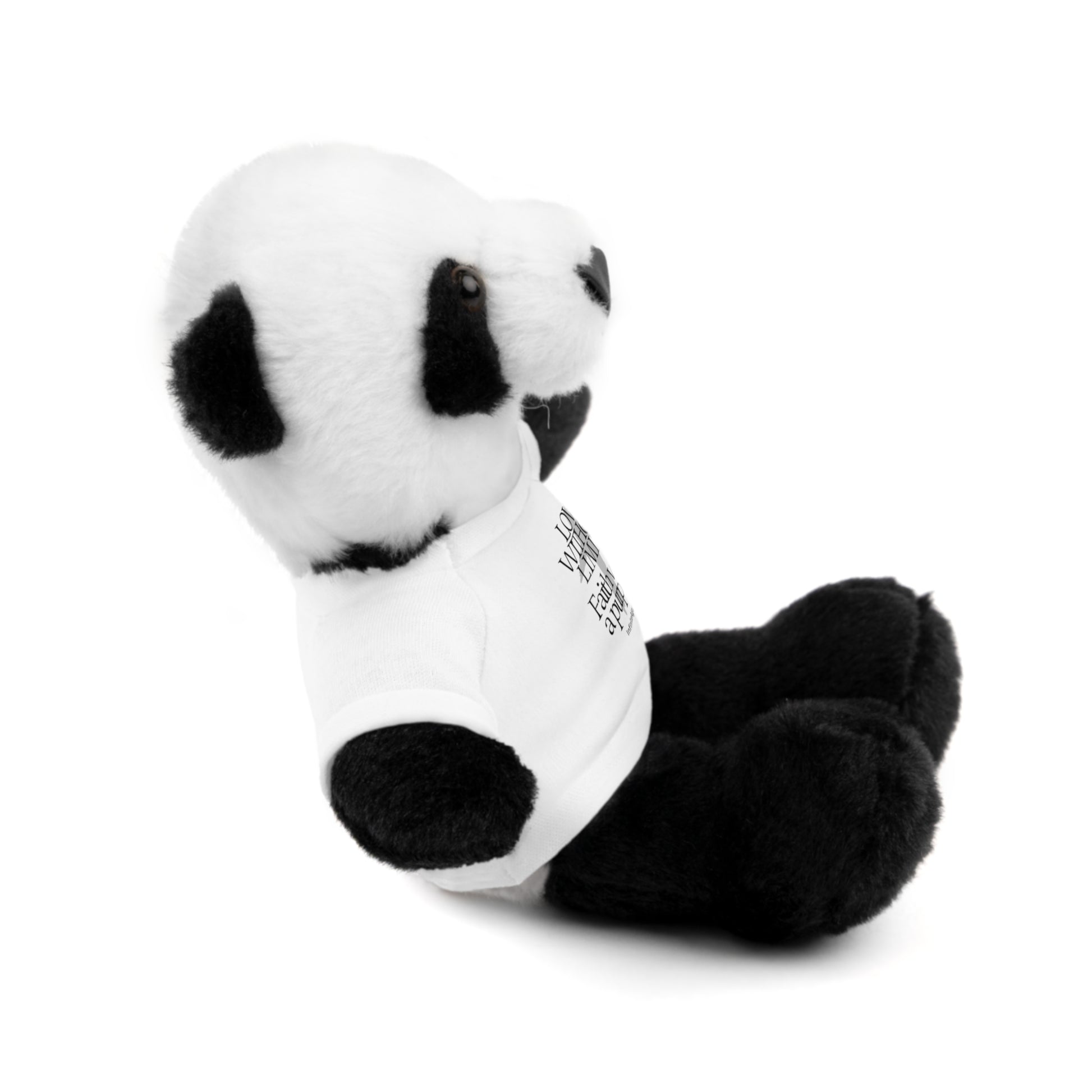 Stuffed Animal Toy with Inspirational Tee, Cuddle Buddy Gift, Faithful Teddy Bear, Nursery Decor, Children’s Adventure Companion