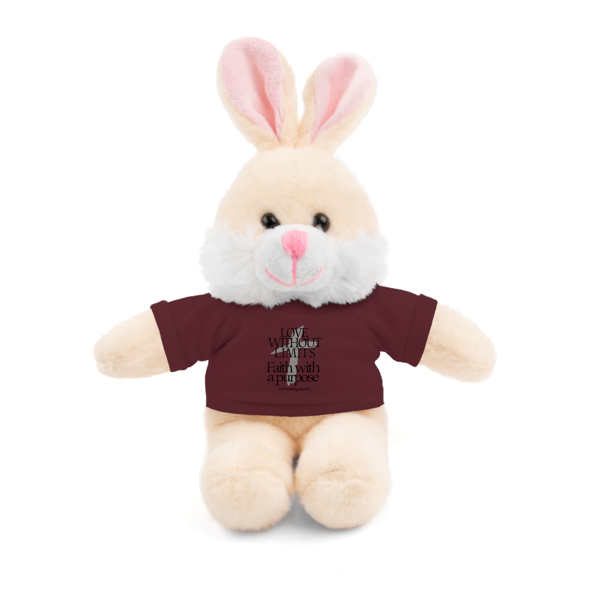 Stuffed Animal Toy with Inspirational Tee, Cuddle Buddy Gift, Faithful Teddy Bear, Nursery Decor, Children’s Adventure Companion