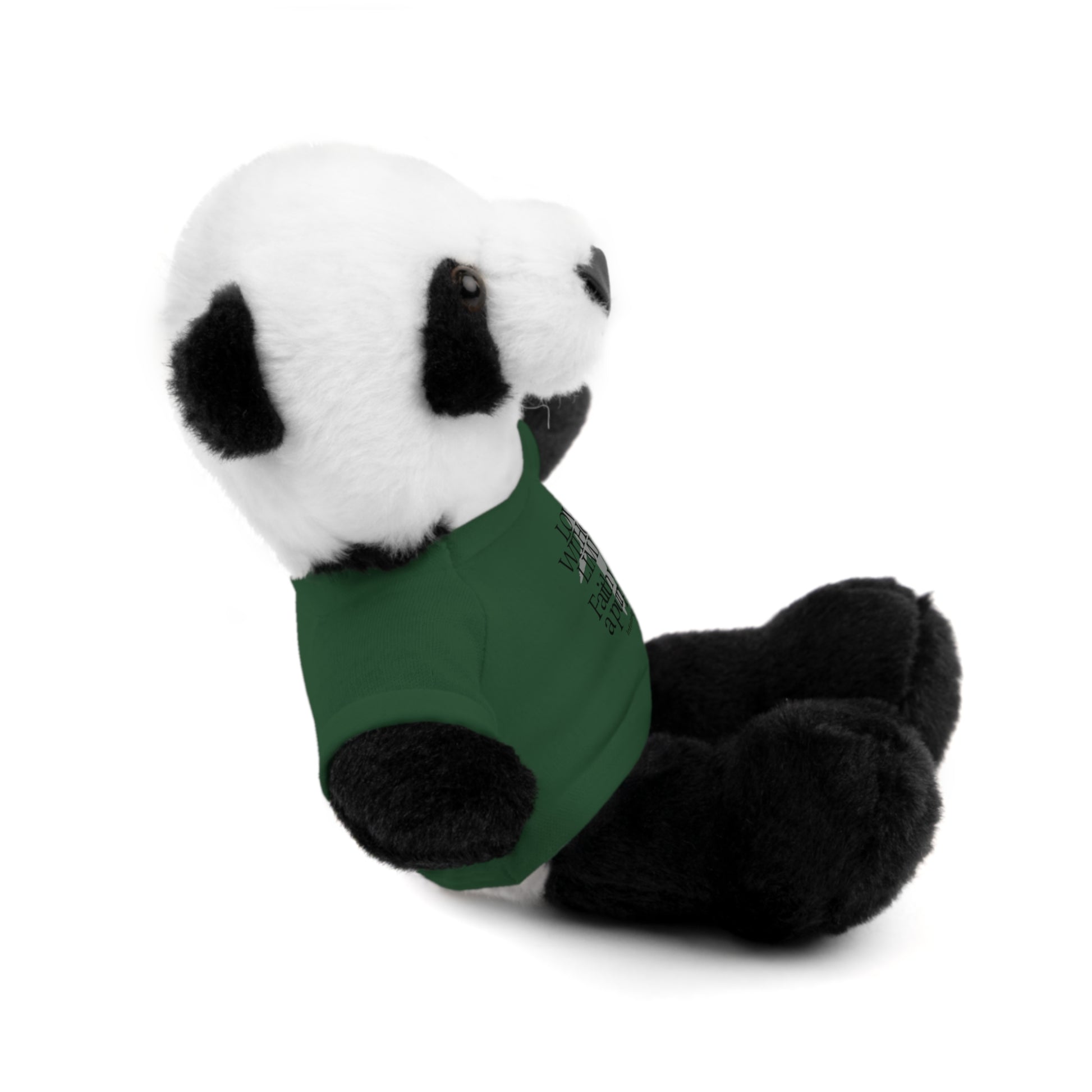Stuffed Animal Toy with Inspirational Tee, Cuddle Buddy Gift, Faithful Teddy Bear, Nursery Decor, Children’s Adventure Companion