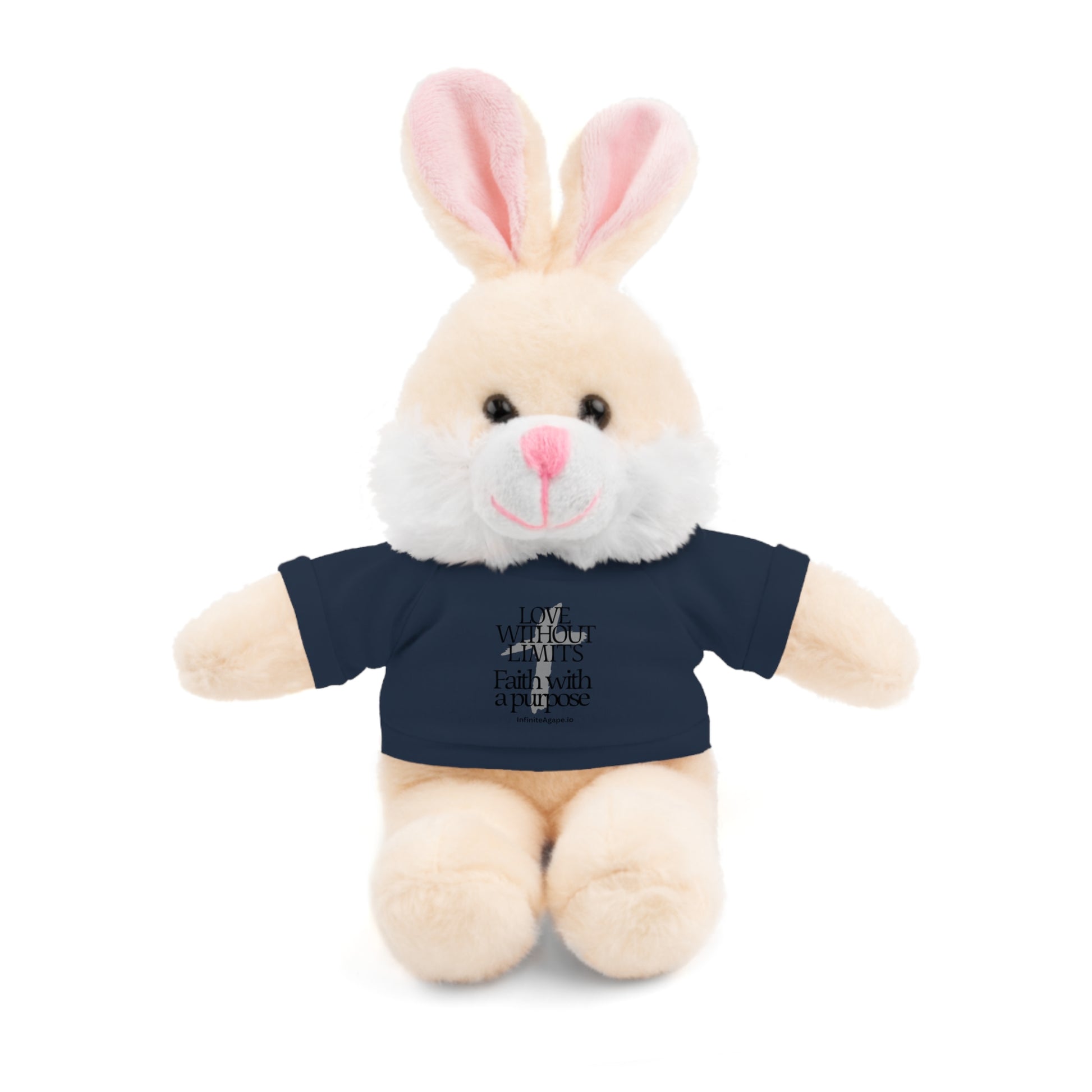 Stuffed Animal Toy with Inspirational Tee, Cuddle Buddy Gift, Faithful Teddy Bear, Nursery Decor, Children’s Adventure Companion