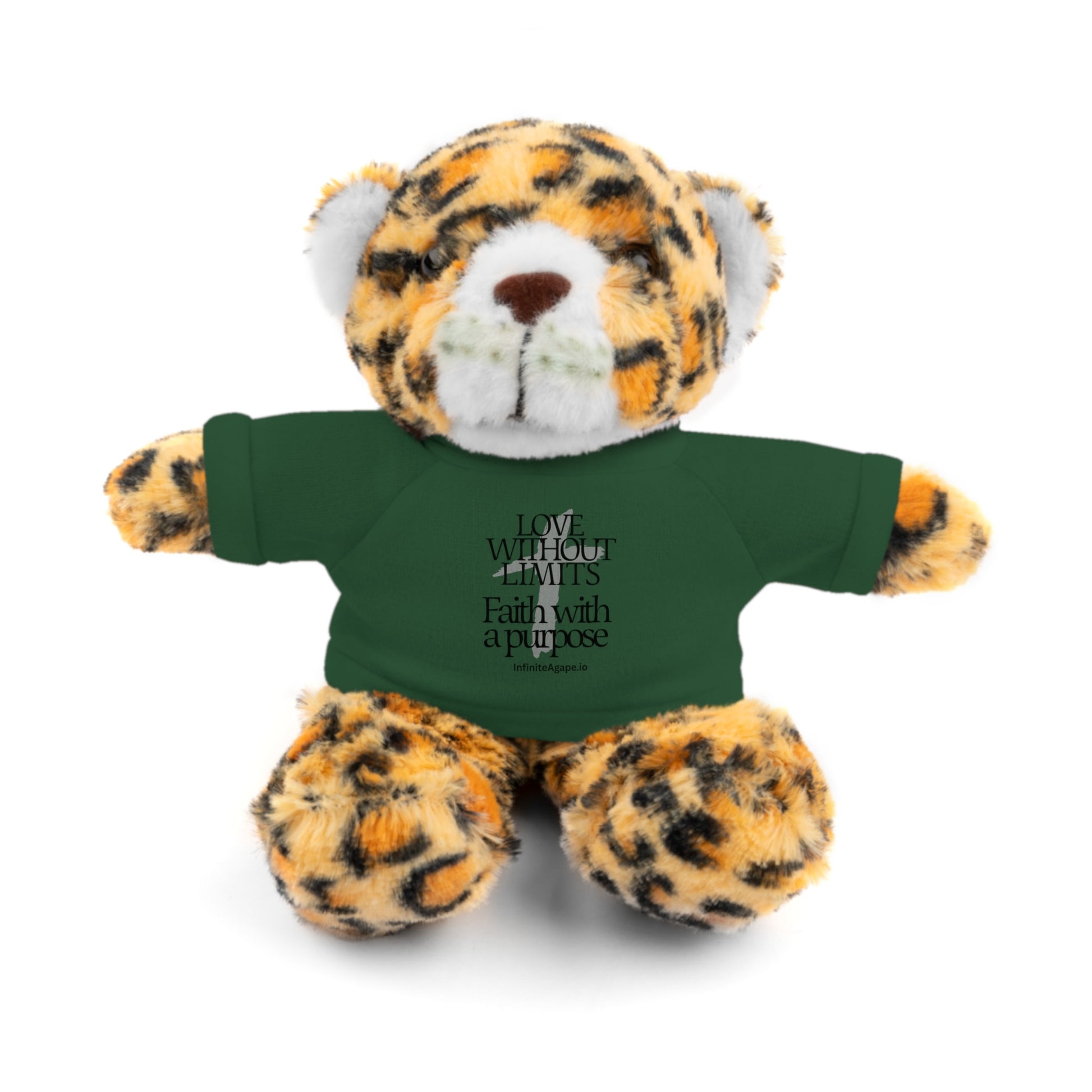 Stuffed Animal Toy with Inspirational Tee, Cuddle Buddy Gift, Faithful Teddy Bear, Nursery Decor, Children’s Adventure Companion