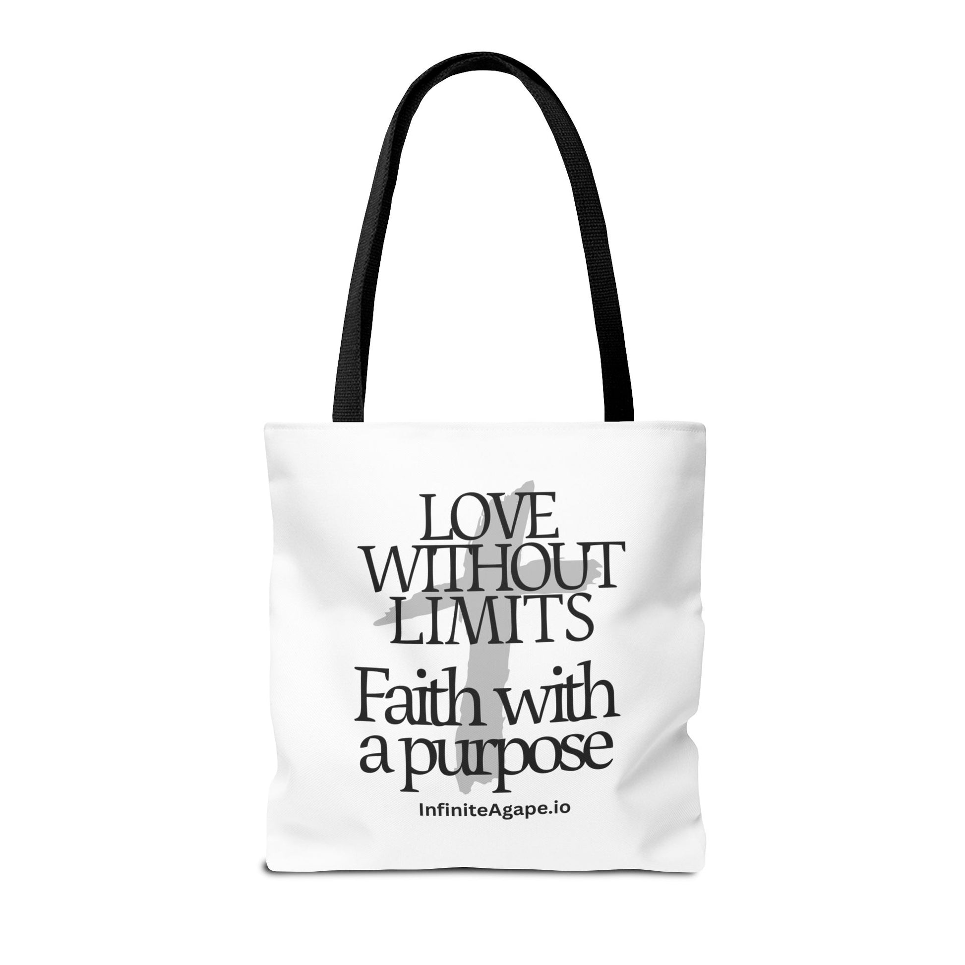 Faith-Inspired Tote Bag for Everyday Use, Love Without Limits Bag, Inspirational Gift, Christian Tote, Perfect for Shopping
