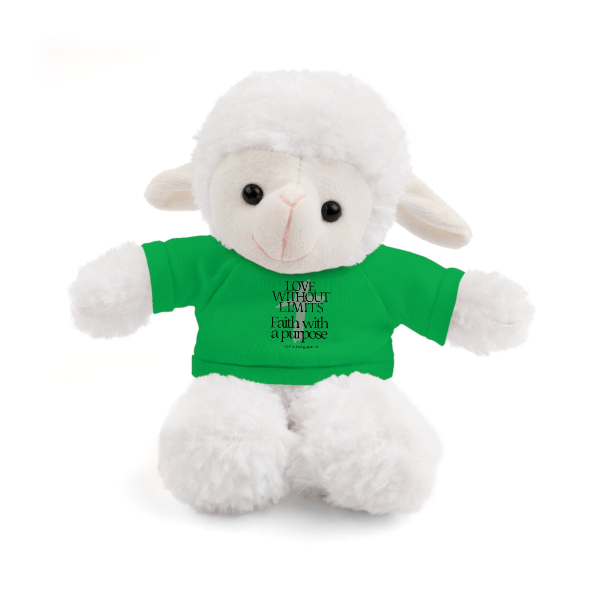 Stuffed Animal Toy with Inspirational Tee, Cuddle Buddy Gift, Faithful Teddy Bear, Nursery Decor, Children’s Adventure Companion