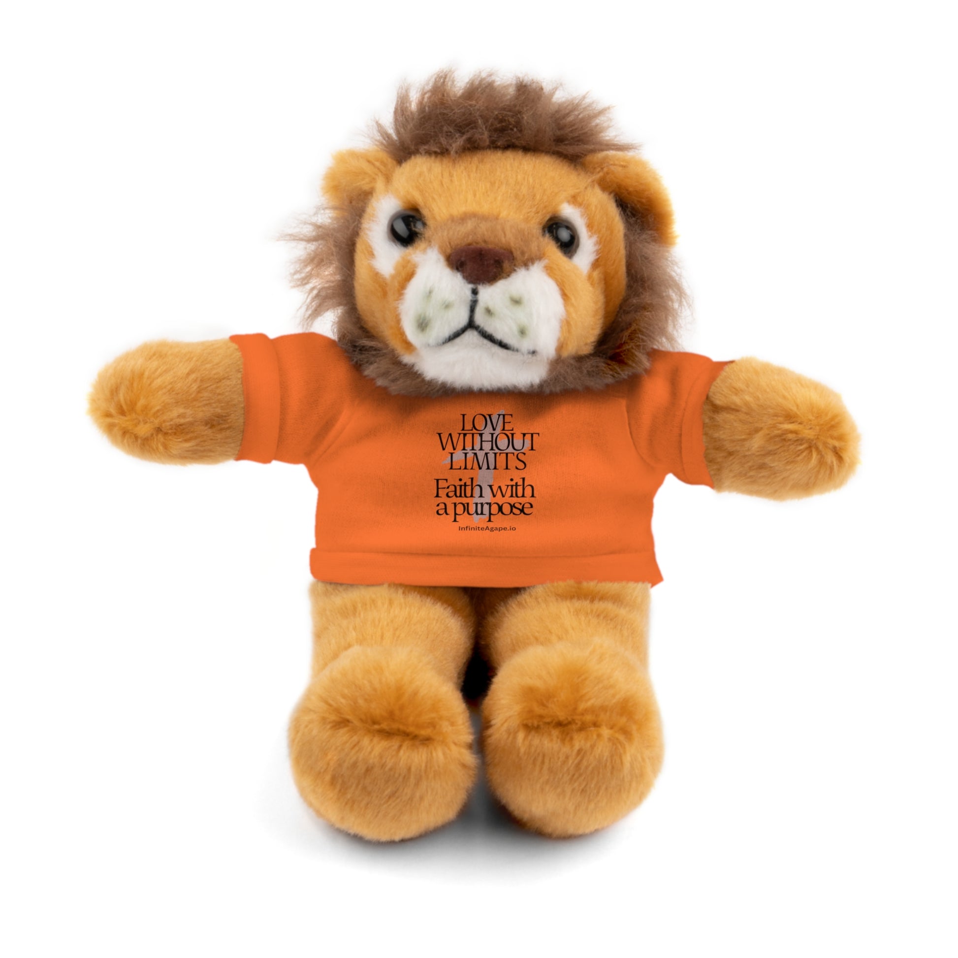 Stuffed Animal Toy with Inspirational Tee, Cuddle Buddy Gift, Faithful Teddy Bear, Nursery Decor, Children’s Adventure Companion