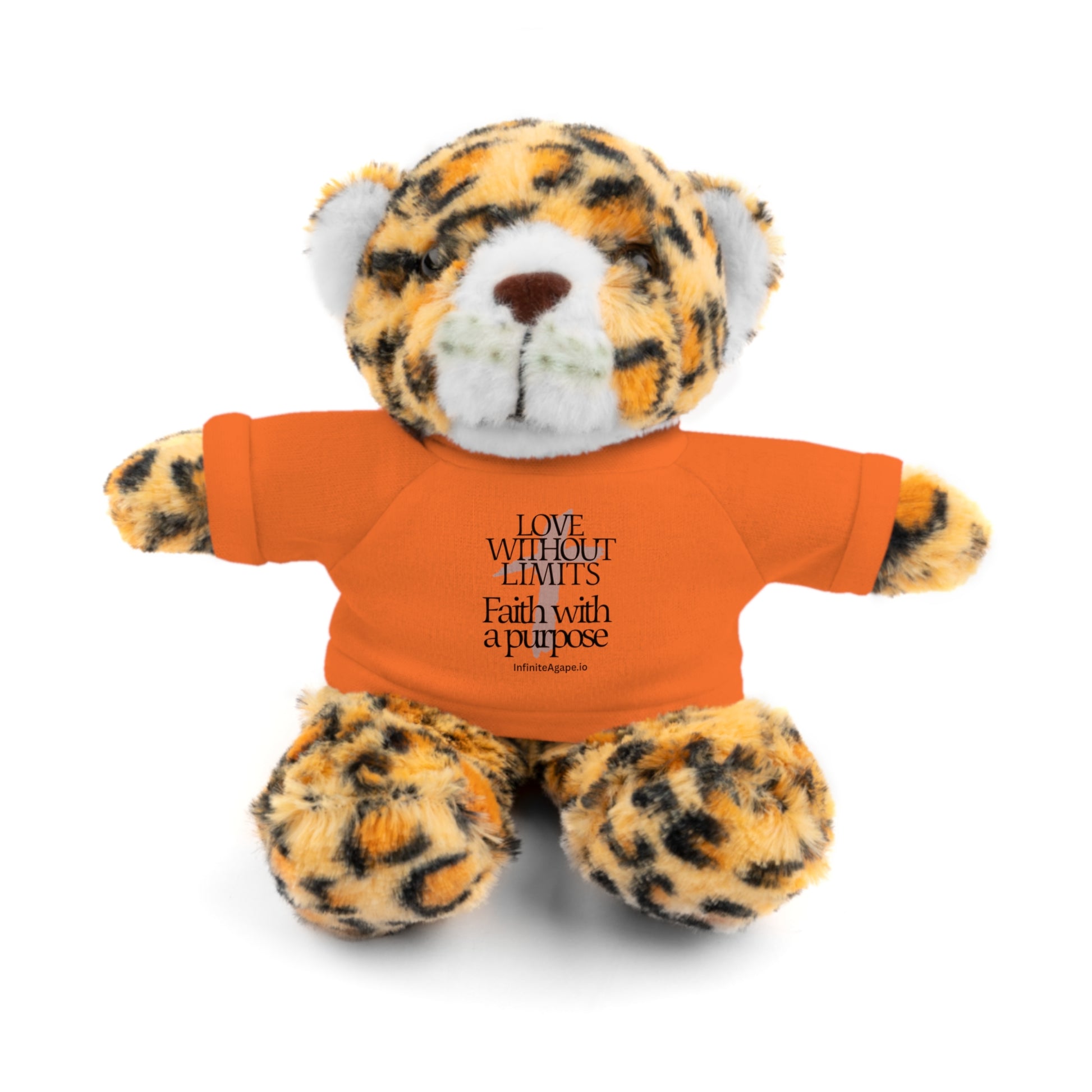 Stuffed Animal Toy with Inspirational Tee, Cuddle Buddy Gift, Faithful Teddy Bear, Nursery Decor, Children’s Adventure Companion