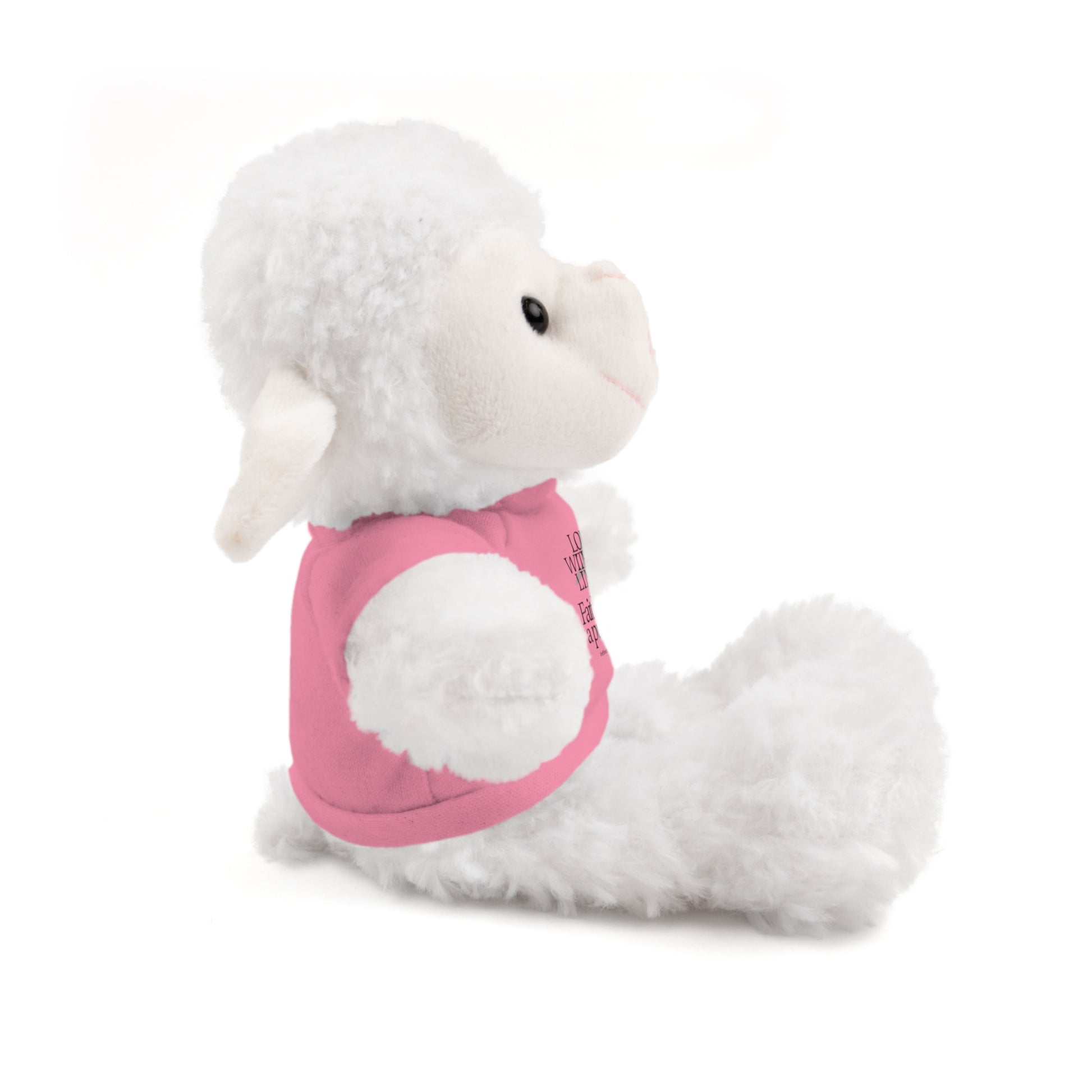 Stuffed Animal Toy with Inspirational Tee, Cuddle Buddy Gift, Faithful Teddy Bear, Nursery Decor, Children’s Adventure Companion