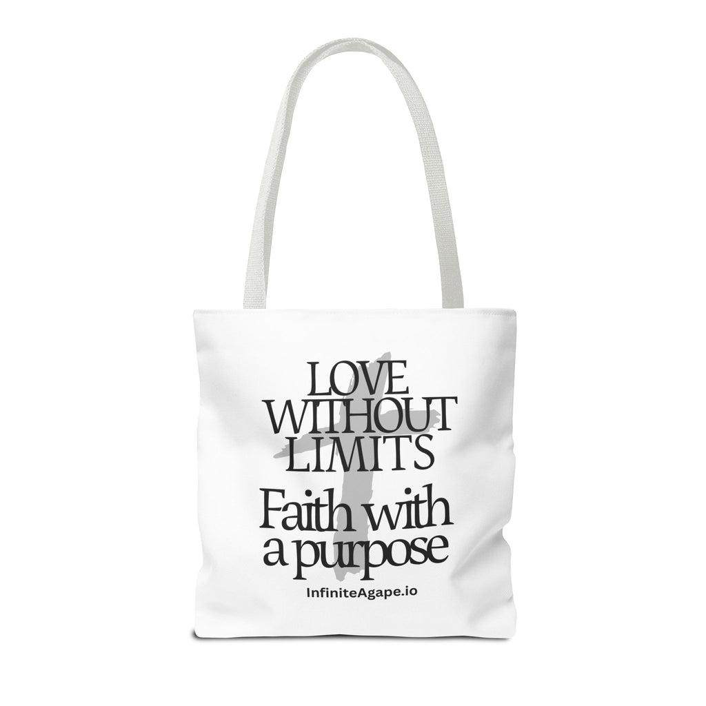 Faith-Inspired Tote Bag for Everyday Use, Love Without Limits Bag, Inspirational Gift, Christian Tote, Perfect for Shopping