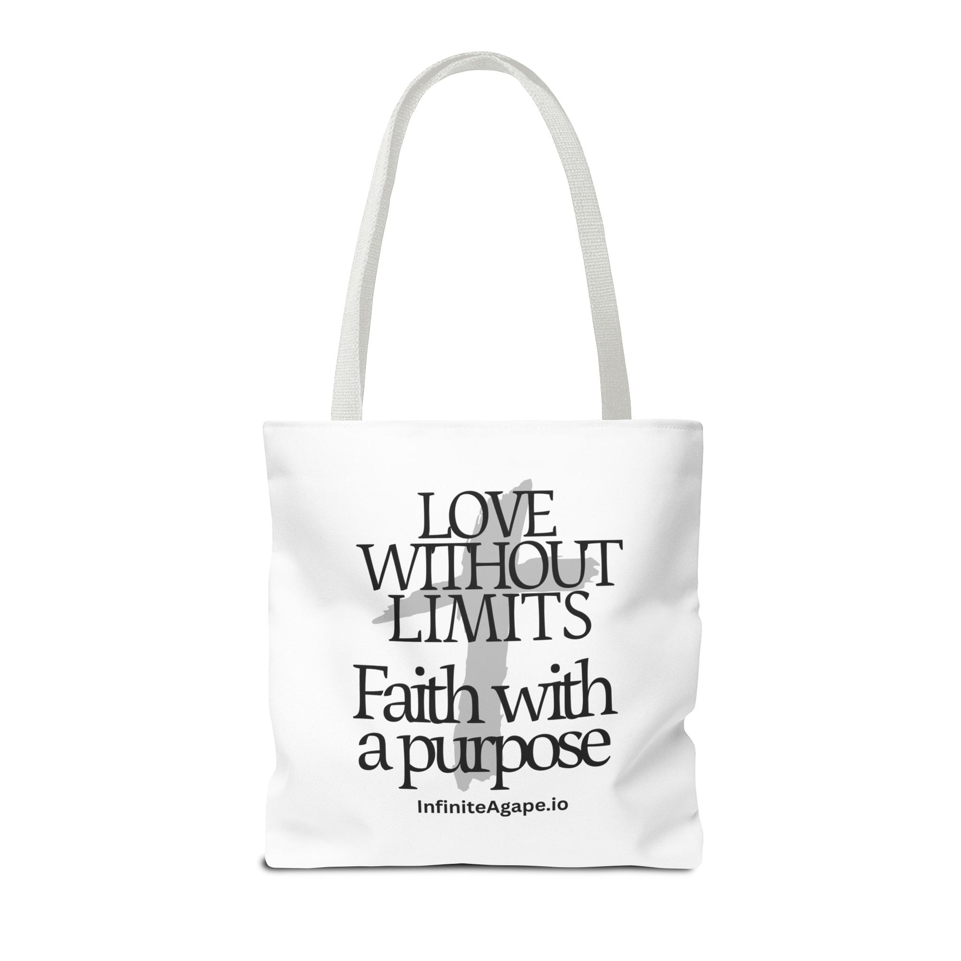 Faith-Inspired Tote Bag for Everyday Use, Love Without Limits Bag, Inspirational Gift, Christian Tote, Perfect for Shopping