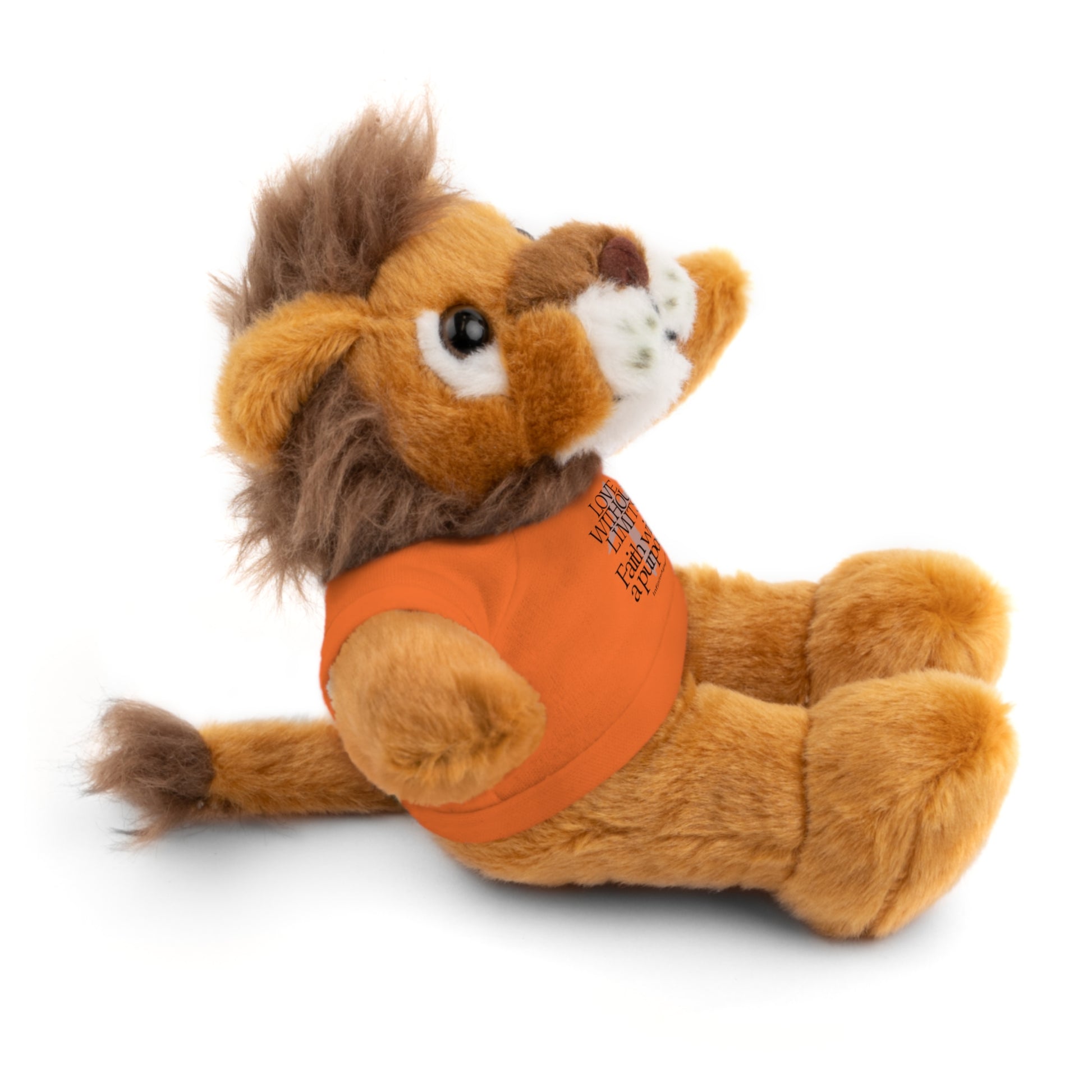 Stuffed Animal Toy with Inspirational Tee, Cuddle Buddy Gift, Faithful Teddy Bear, Nursery Decor, Children’s Adventure Companion