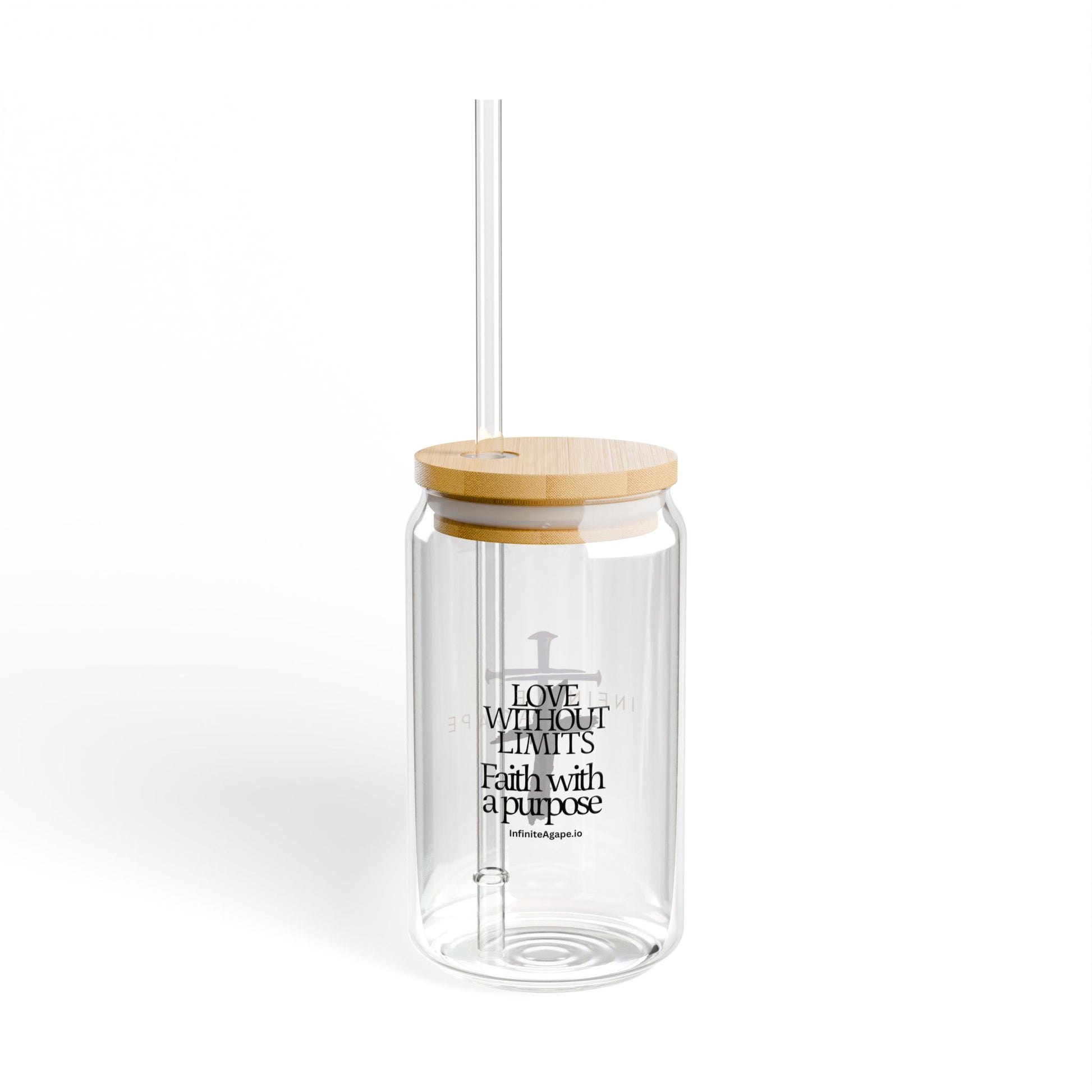 Inspirational Sipper Glass, 16oz | Faith-Based Drinkware, Perfect for Gifts, Home Decor, Family Gatherings, Church Events