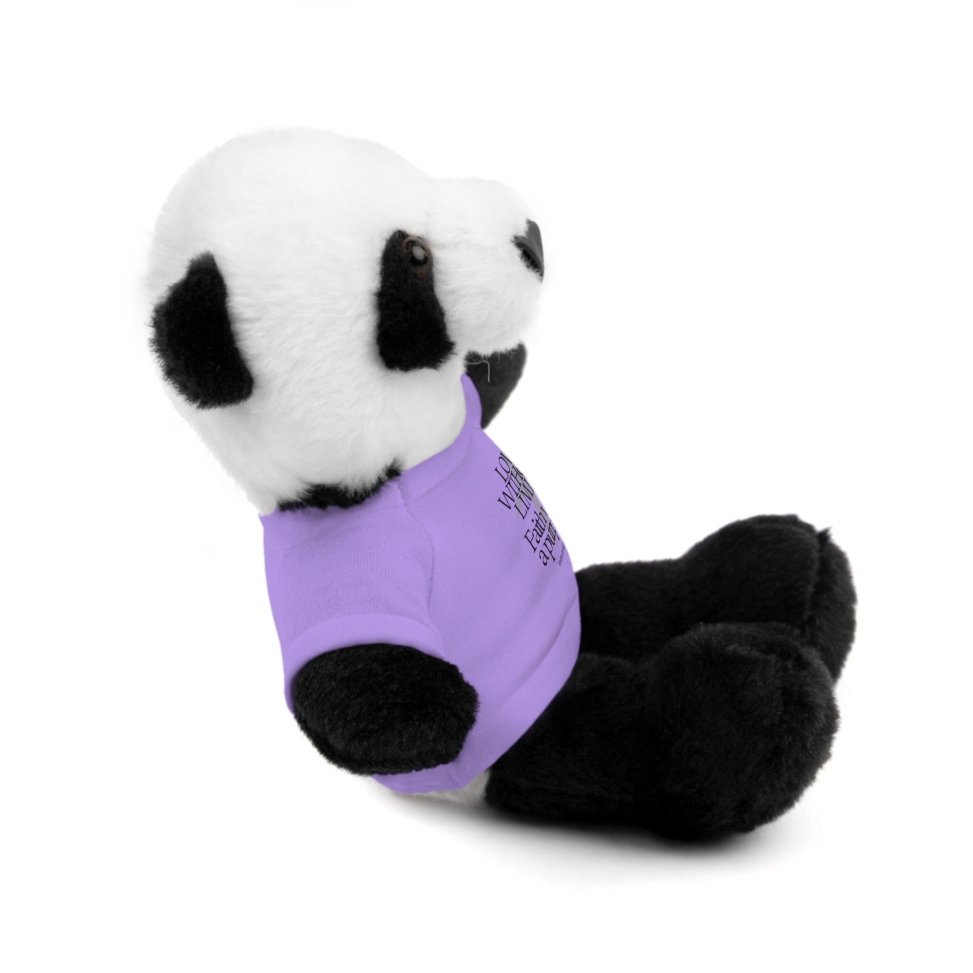 Stuffed Animal Toy with Inspirational Tee, Cuddle Buddy Gift, Faithful Teddy Bear, Nursery Decor, Children’s Adventure Companion