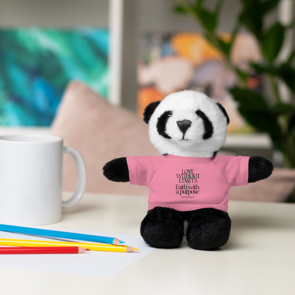Stuffed Animal Toy with Inspirational Tee, Cuddle Buddy Gift, Faithful Teddy Bear, Nursery Decor, Children’s Adventure Companion