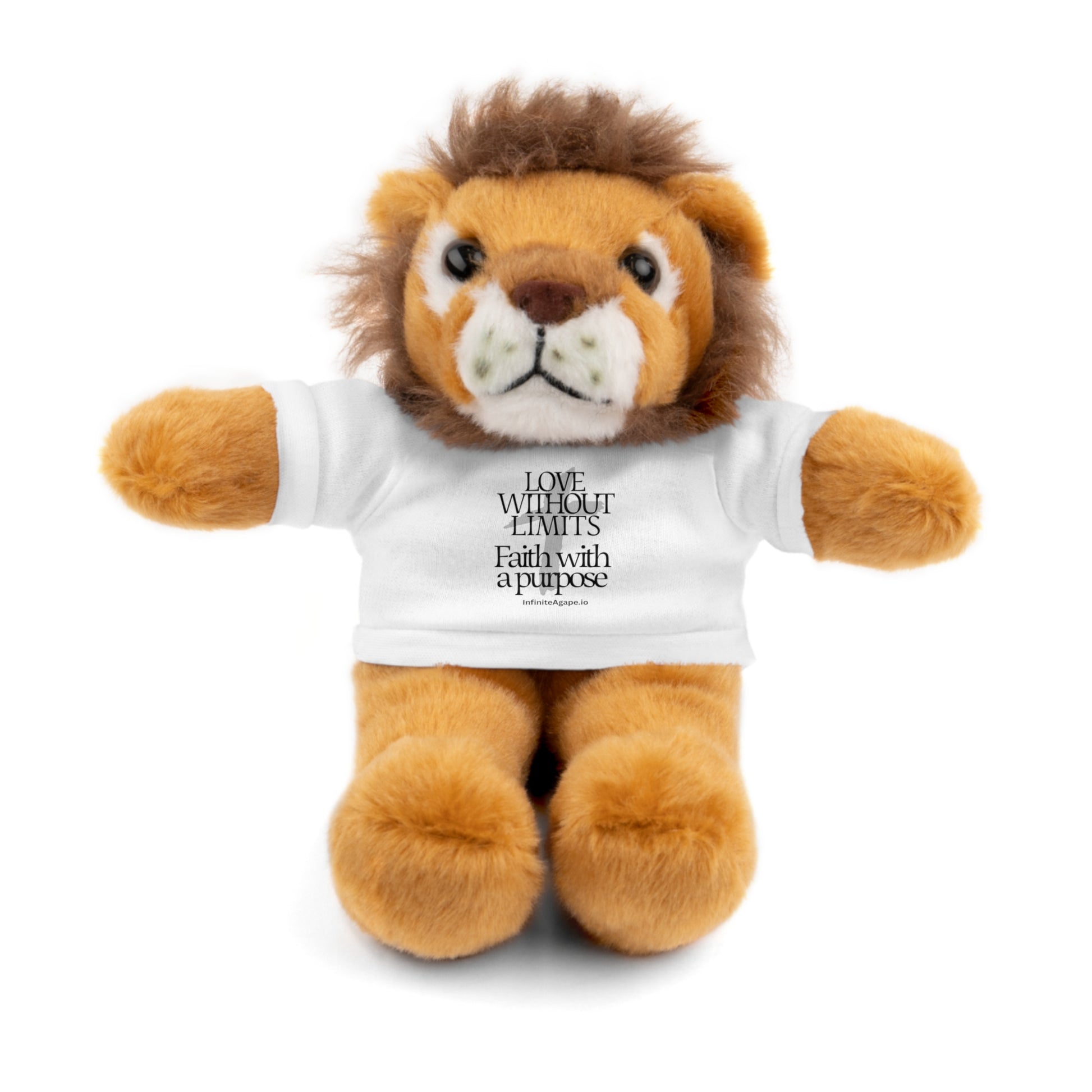Stuffed Animal Toy with Inspirational Tee, Cuddle Buddy Gift, Faithful Teddy Bear, Nursery Decor, Children’s Adventure Companion