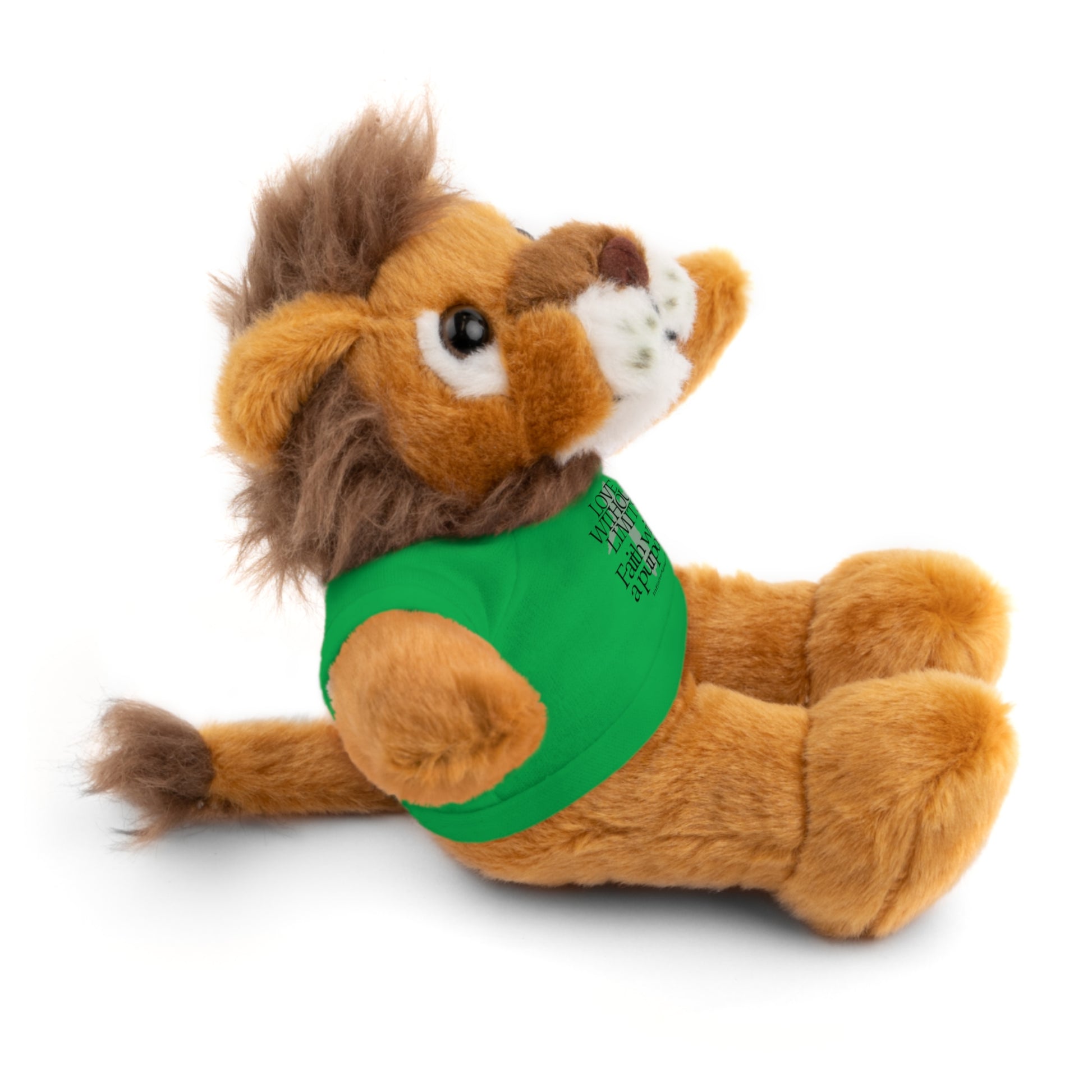 Stuffed Animal Toy with Inspirational Tee, Cuddle Buddy Gift, Faithful Teddy Bear, Nursery Decor, Children’s Adventure Companion