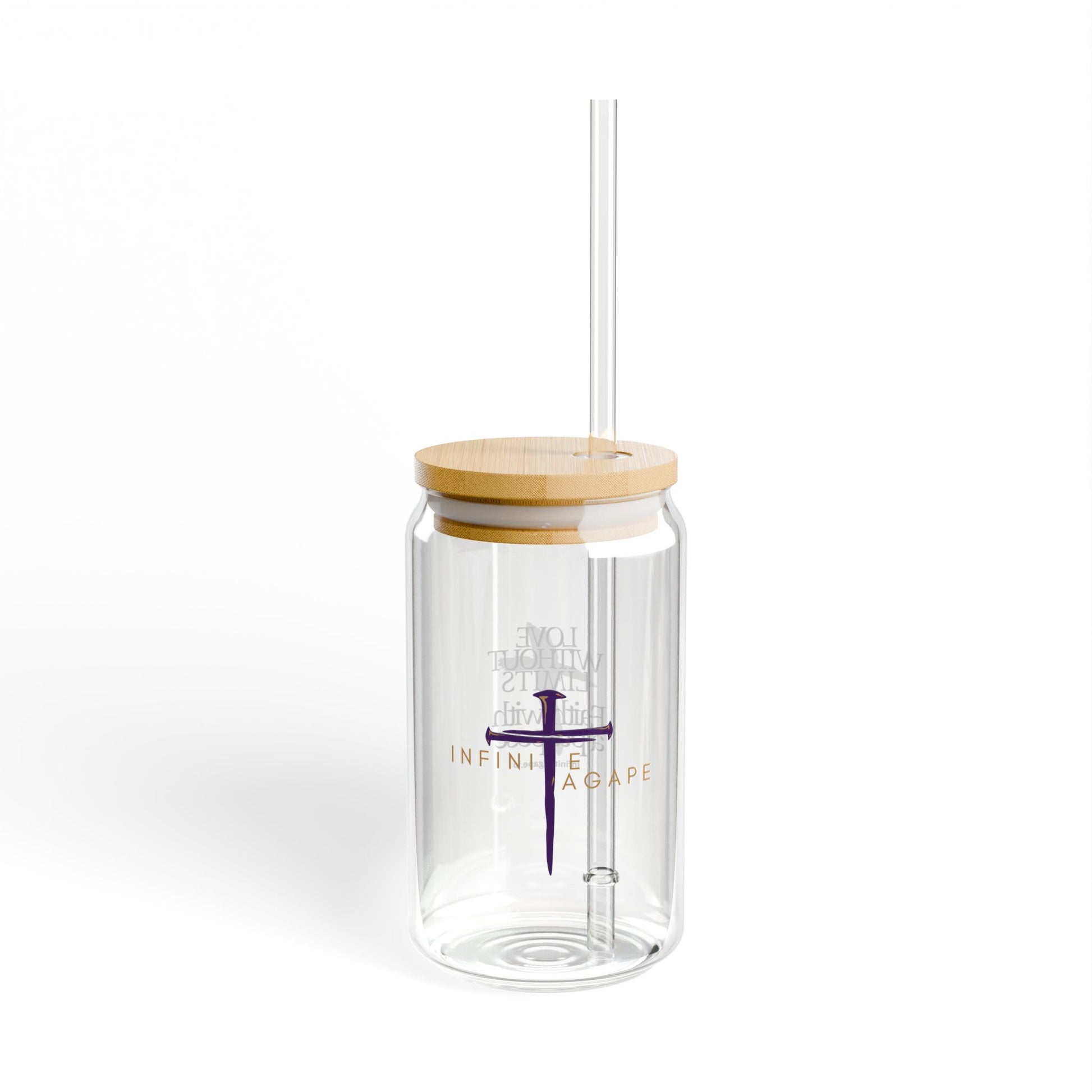 Inspirational Sipper Glass, 16oz | Faith-Based Drinkware, Perfect for Gifts, Home Decor, Family Gatherings, Church Events