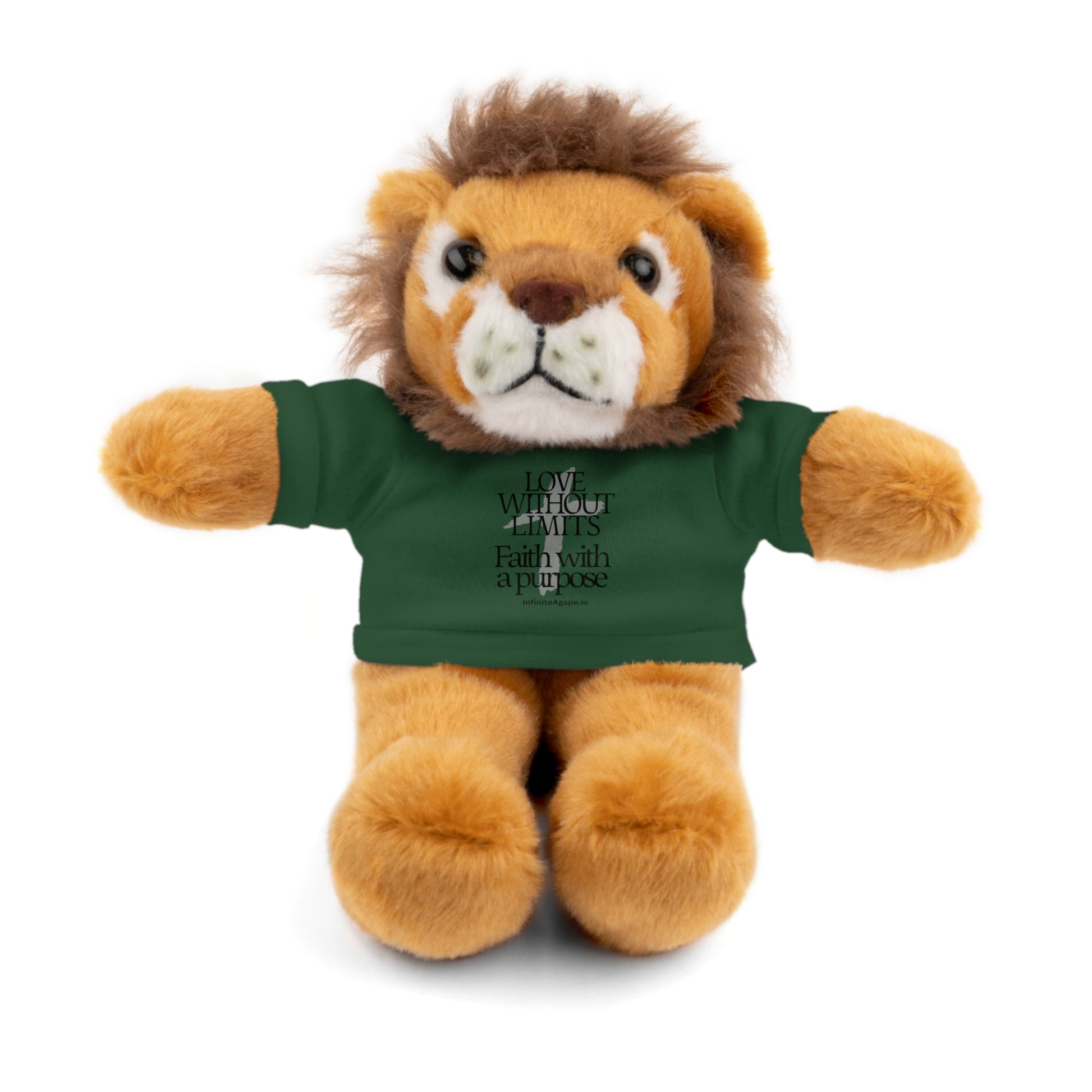 Stuffed Animal Toy with Inspirational Tee, Cuddle Buddy Gift, Faithful Teddy Bear, Nursery Decor, Children’s Adventure Companion