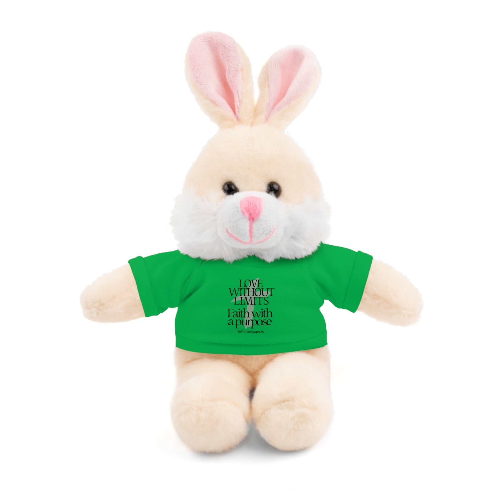 Stuffed Animal Toy with Inspirational Tee, Cuddle Buddy Gift, Faithful Teddy Bear, Nursery Decor, Children’s Adventure Companion
