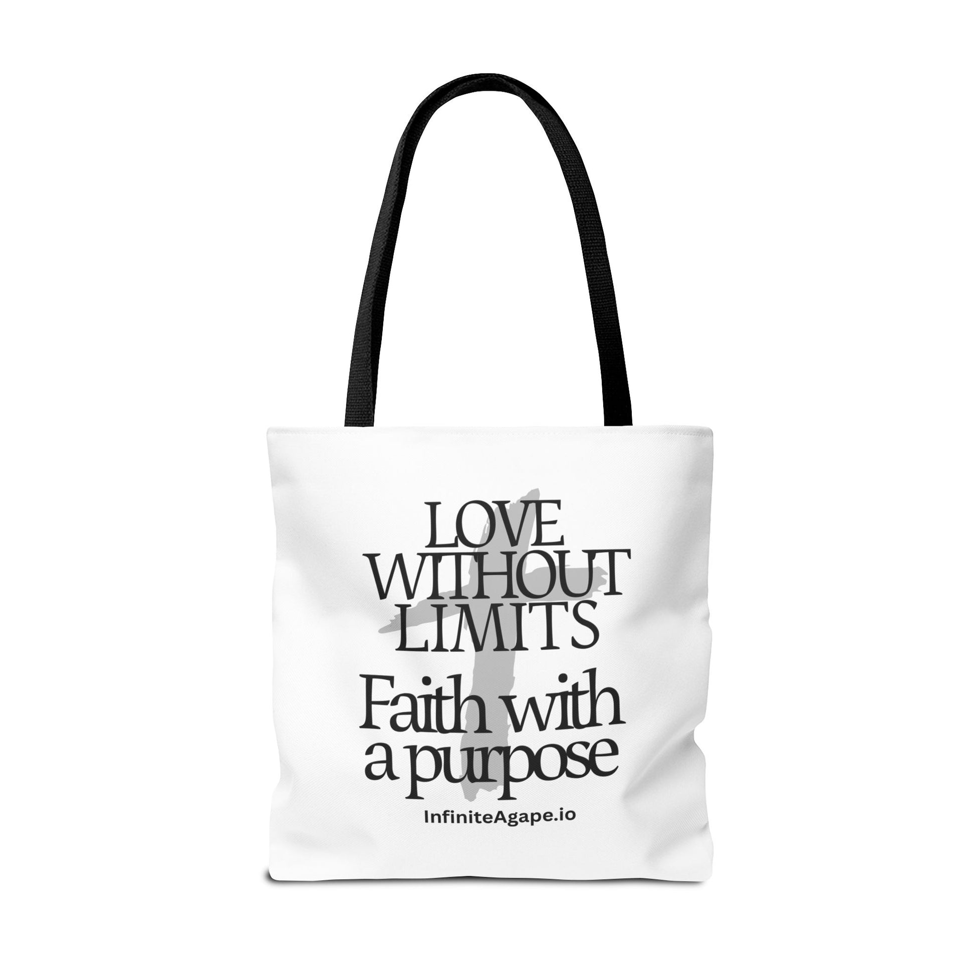 Faith-Inspired Tote Bag for Everyday Use, Love Without Limits Bag, Inspirational Gift, Christian Tote, Perfect for Shopping