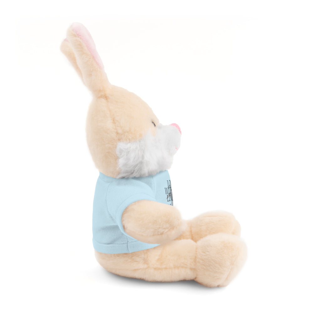 Stuffed Animal Toy with Inspirational Tee, Cuddle Buddy Gift, Faithful Teddy Bear, Nursery Decor, Children’s Adventure Companion