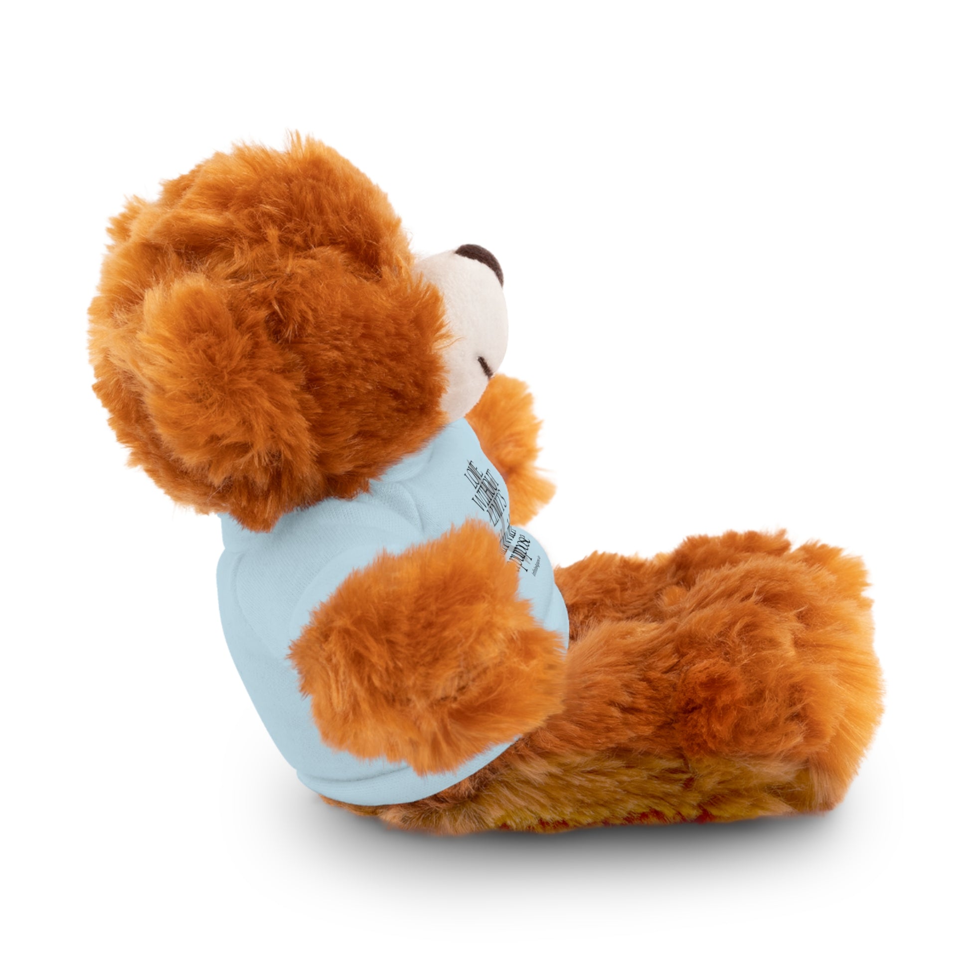Stuffed Animal Toy with Inspirational Tee, Cuddle Buddy Gift, Faithful Teddy Bear, Nursery Decor, Children’s Adventure Companion
