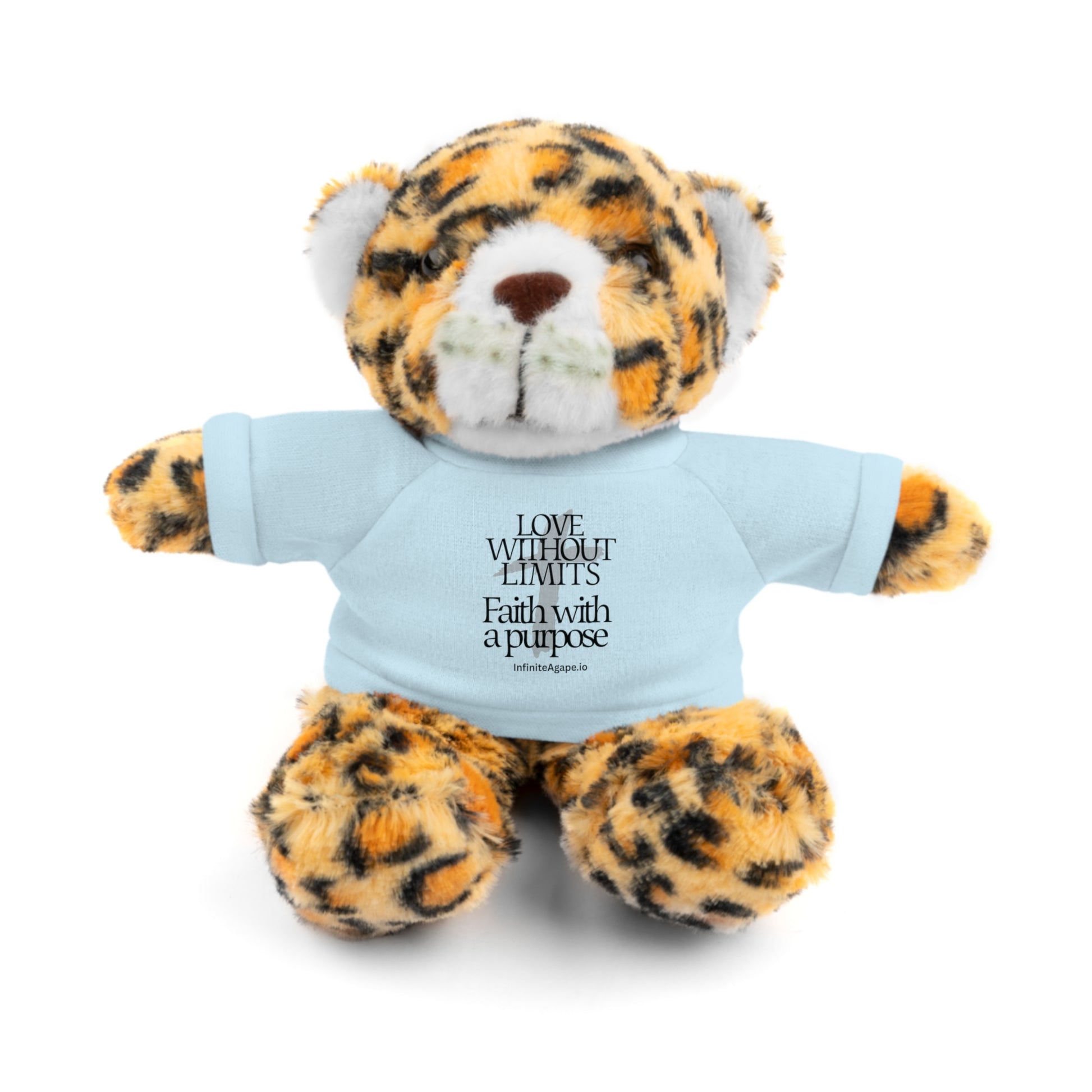 Stuffed Animal Toy with Inspirational Tee, Cuddle Buddy Gift, Faithful Teddy Bear, Nursery Decor, Children’s Adventure Companion