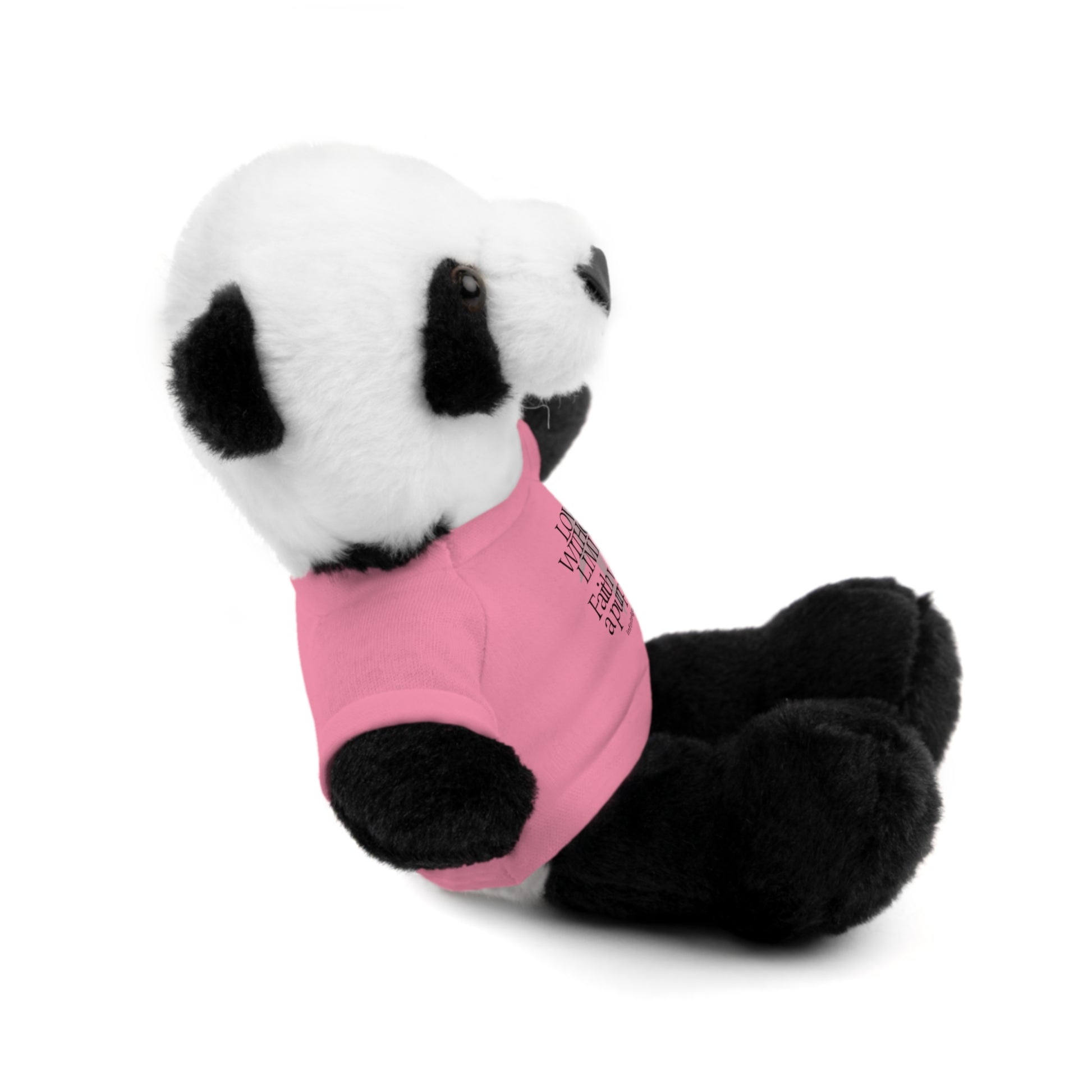 Stuffed Animal Toy with Inspirational Tee, Cuddle Buddy Gift, Faithful Teddy Bear, Nursery Decor, Children’s Adventure Companion