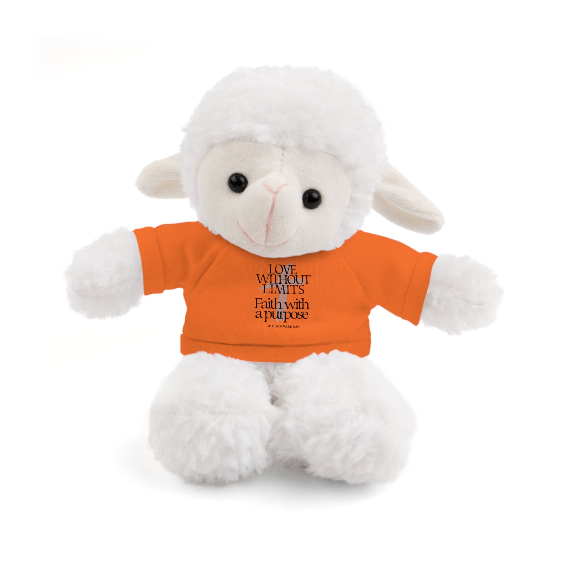 Stuffed Animal Toy with Inspirational Tee, Cuddle Buddy Gift, Faithful Teddy Bear, Nursery Decor, Children’s Adventure Companion