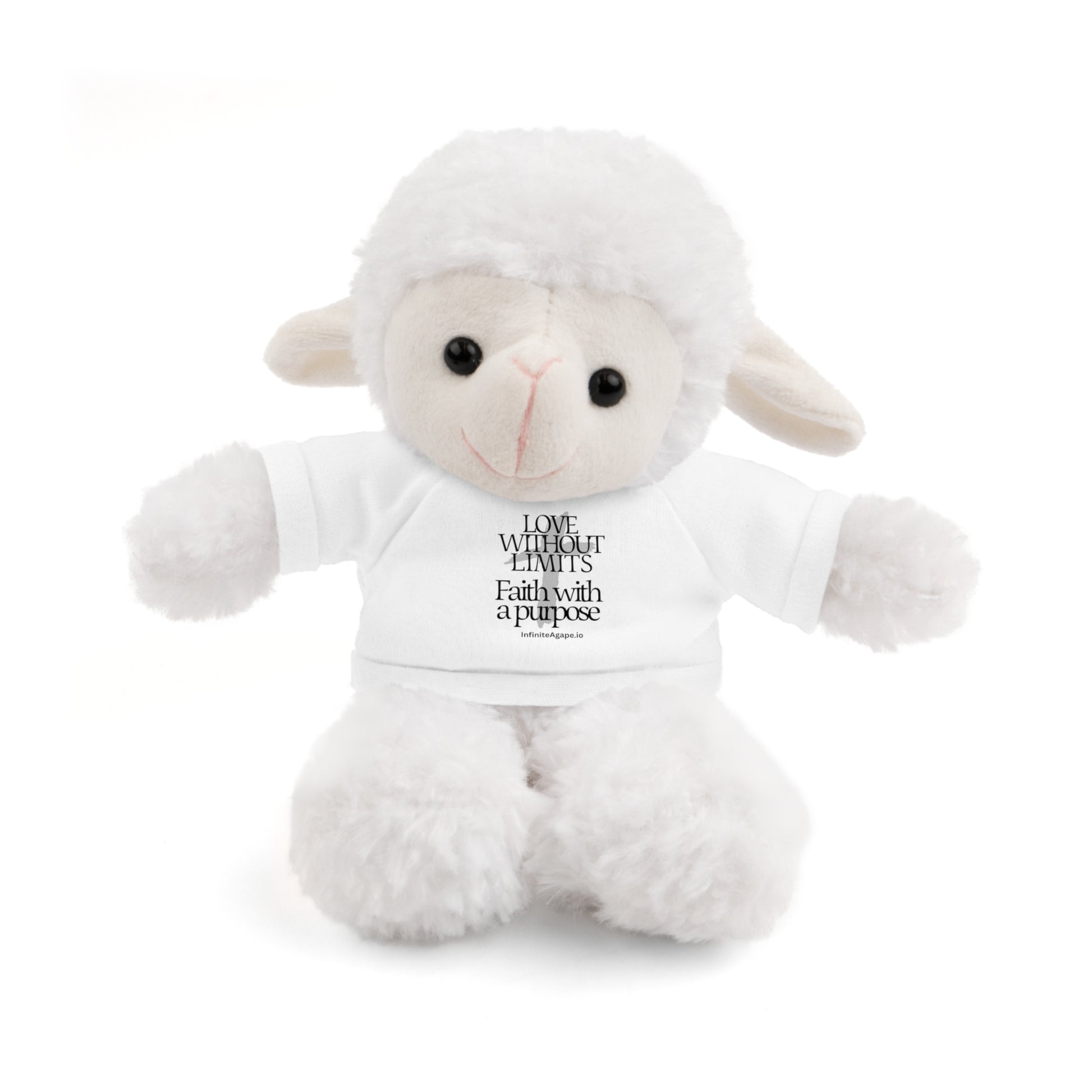 Stuffed Animal Toy with Inspirational Tee, Cuddle Buddy Gift, Faithful Teddy Bear, Nursery Decor, Children’s Adventure Companion