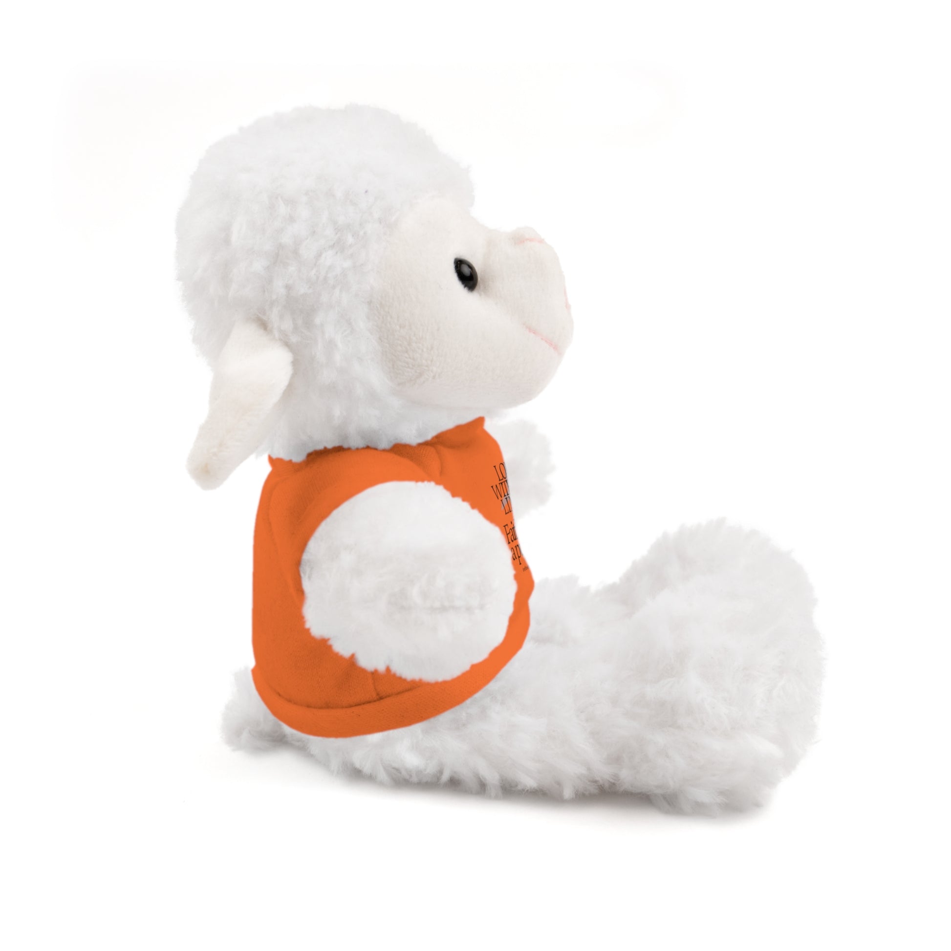 Stuffed Animal Toy with Inspirational Tee, Cuddle Buddy Gift, Faithful Teddy Bear, Nursery Decor, Children’s Adventure Companion