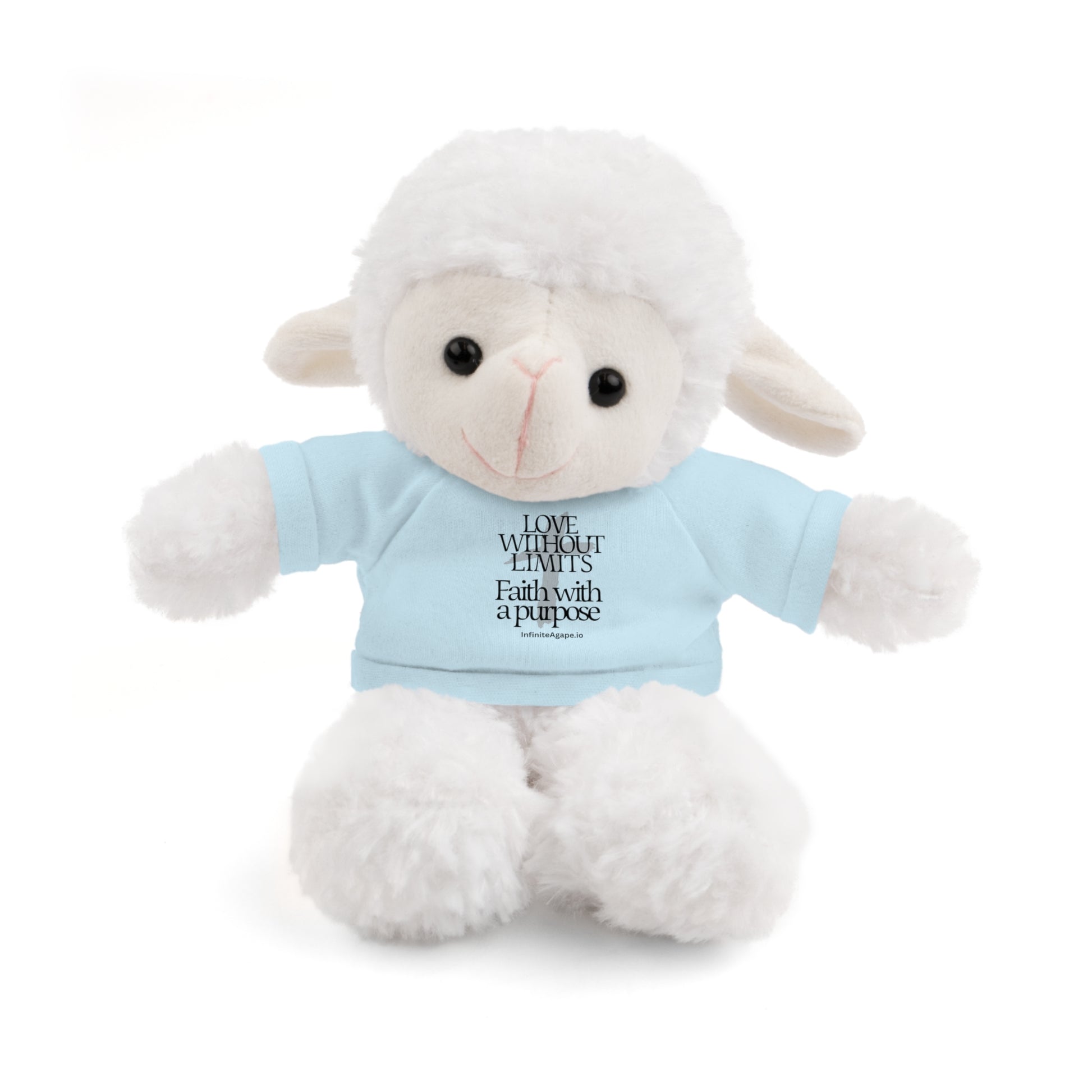Stuffed Animal Toy with Inspirational Tee, Cuddle Buddy Gift, Faithful Teddy Bear, Nursery Decor, Children’s Adventure Companion