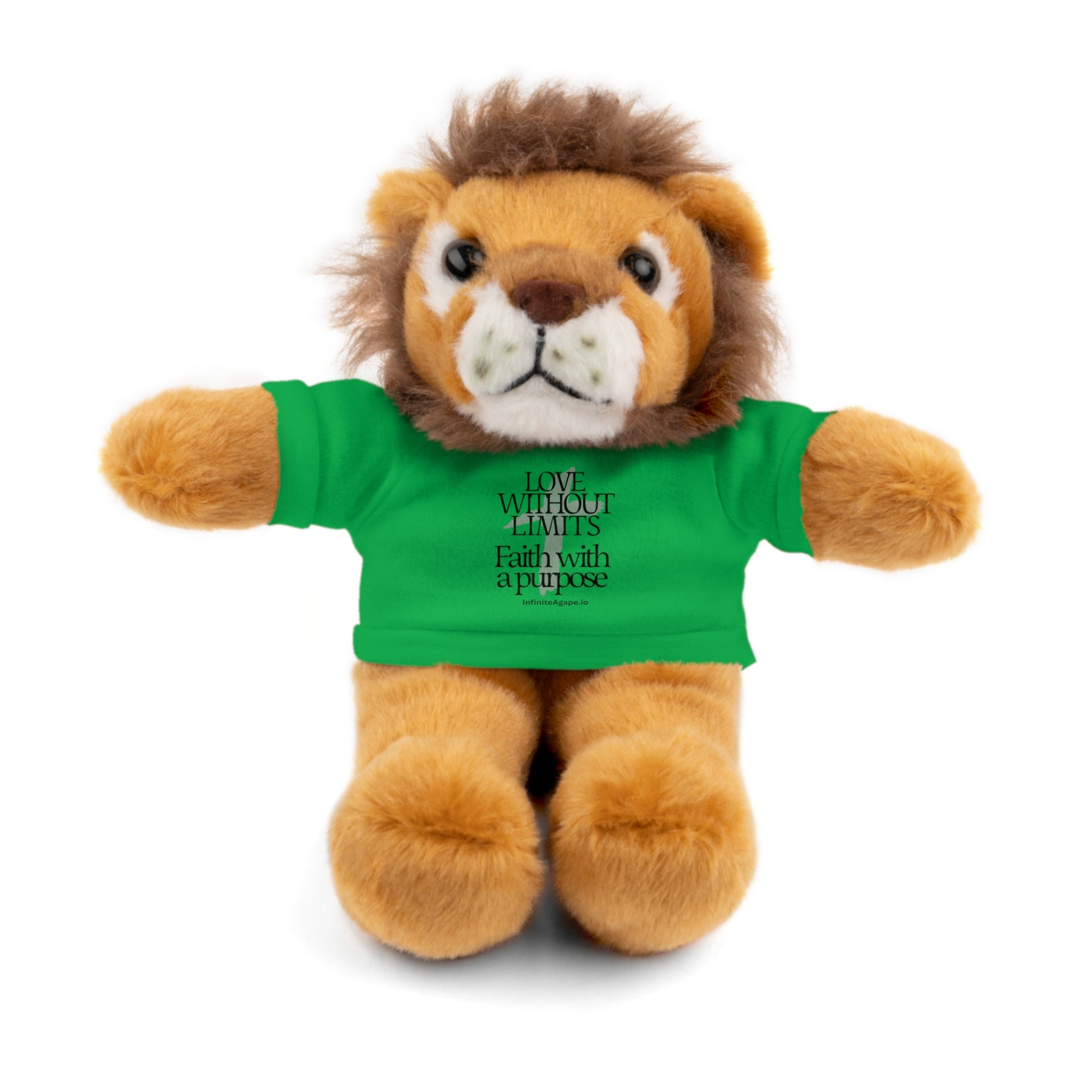 Stuffed Animal Toy with Inspirational Tee, Cuddle Buddy Gift, Faithful Teddy Bear, Nursery Decor, Children’s Adventure Companion