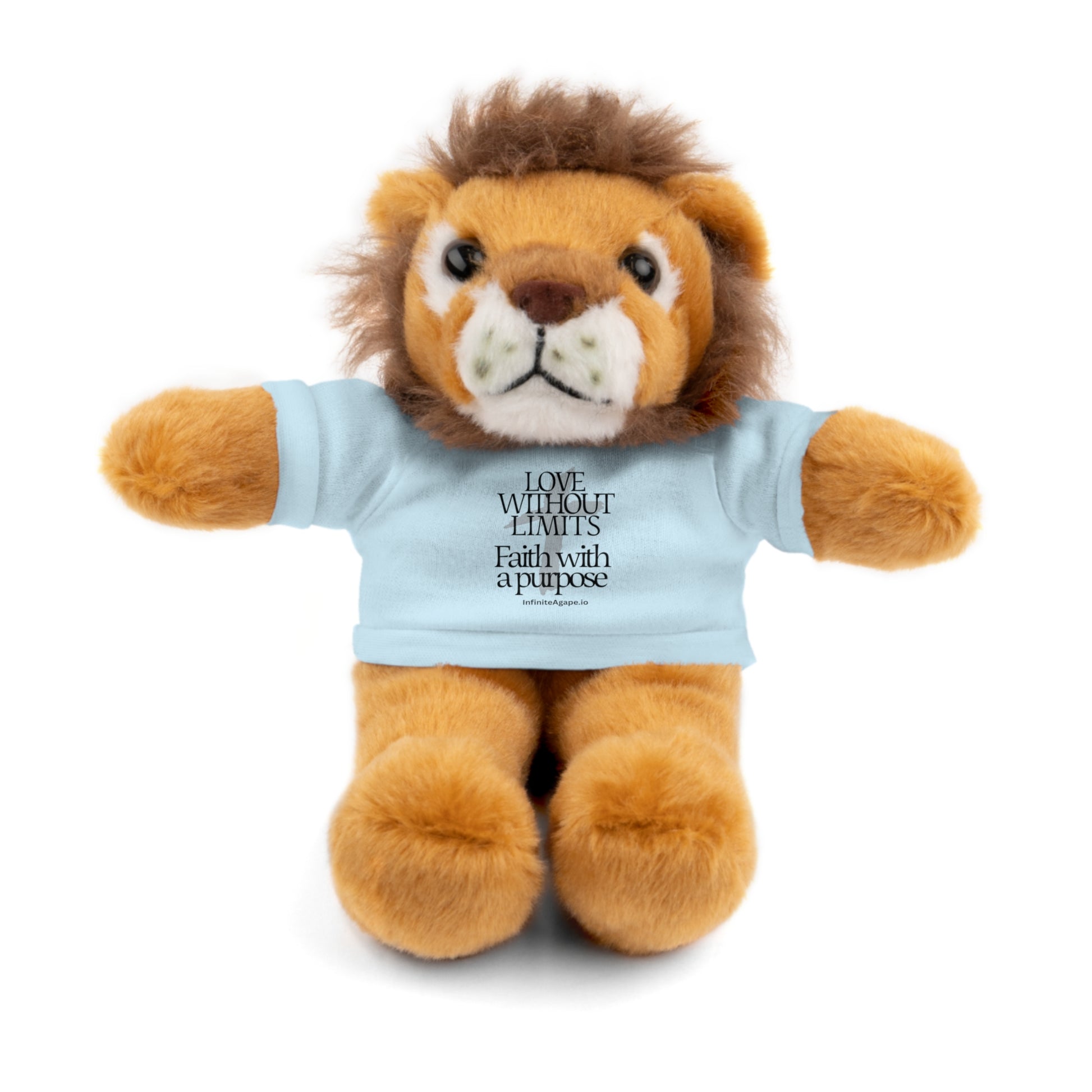 Stuffed Animal Toy with Inspirational Tee, Cuddle Buddy Gift, Faithful Teddy Bear, Nursery Decor, Children’s Adventure Companion