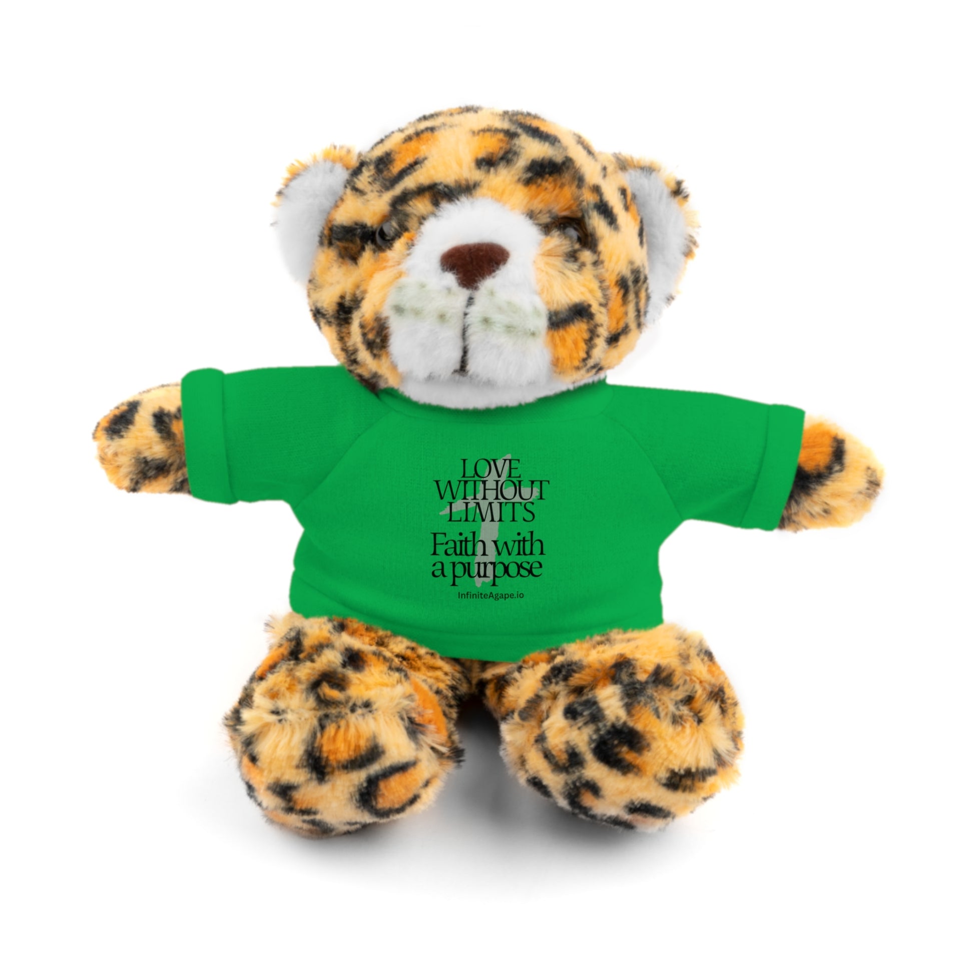 Stuffed Animal Toy with Inspirational Tee, Cuddle Buddy Gift, Faithful Teddy Bear, Nursery Decor, Children’s Adventure Companion