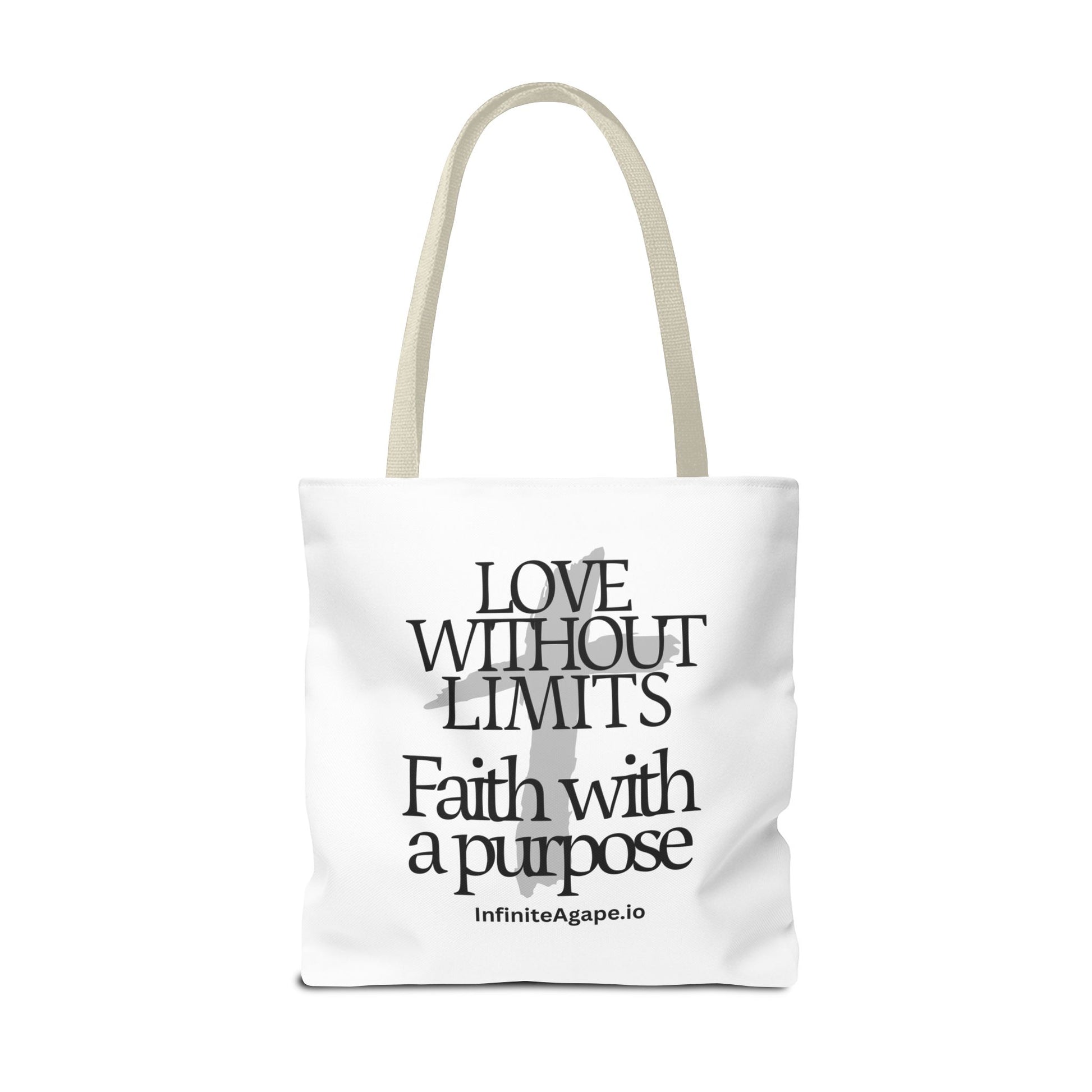 Faith-Inspired Tote Bag for Everyday Use, Love Without Limits Bag, Inspirational Gift, Christian Tote, Perfect for Shopping