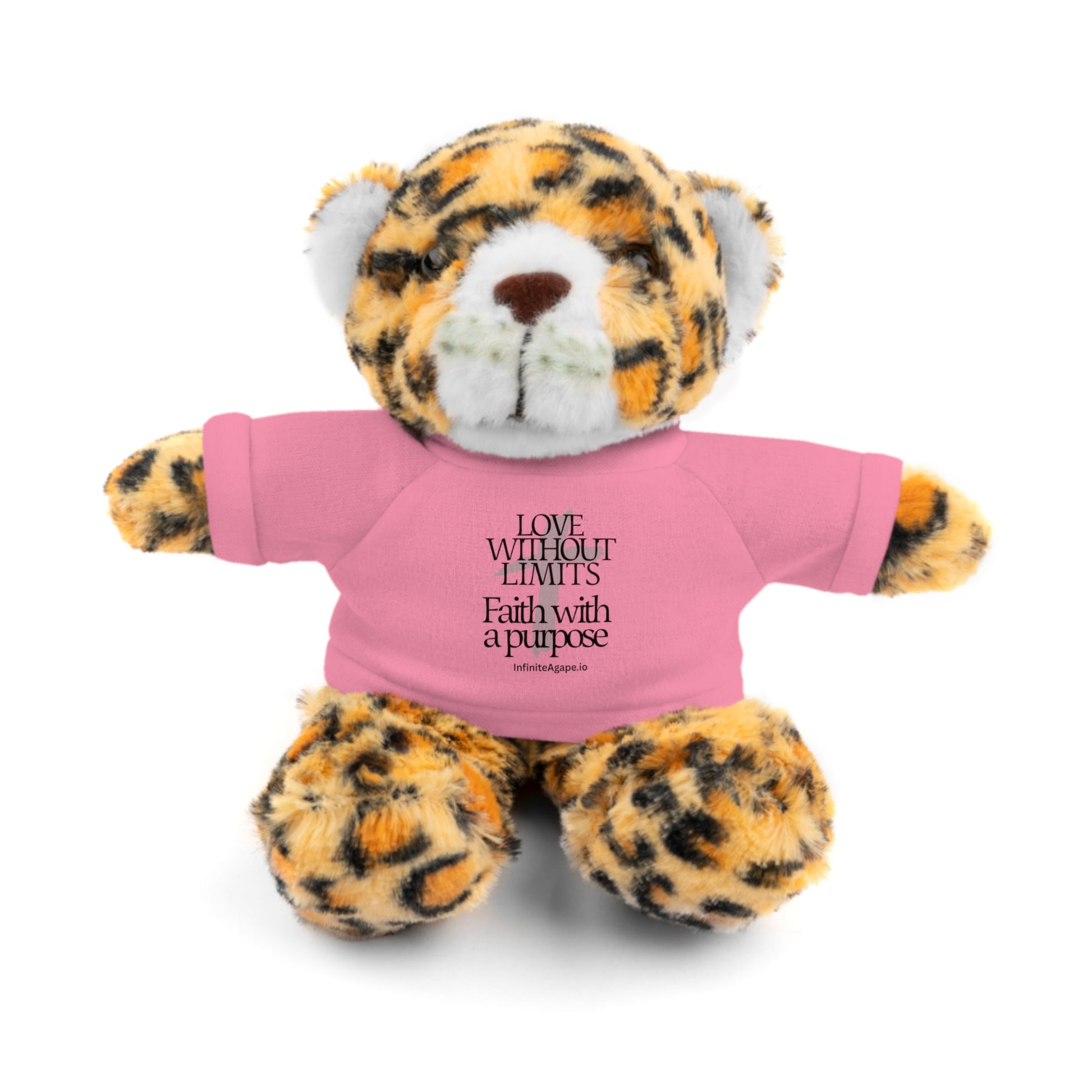 Stuffed Animal Toy with Inspirational Tee, Cuddle Buddy Gift, Faithful Teddy Bear, Nursery Decor, Children’s Adventure Companion