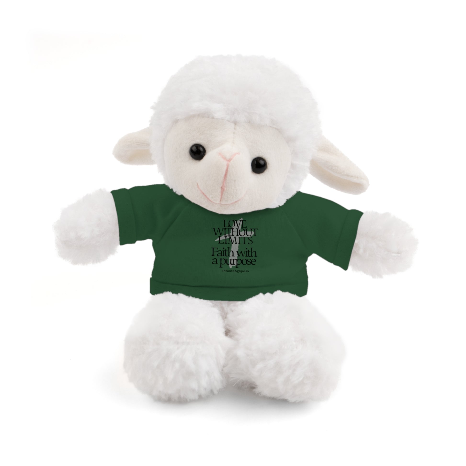 Stuffed Animal Toy with Inspirational Tee, Cuddle Buddy Gift, Faithful Teddy Bear, Nursery Decor, Children’s Adventure Companion