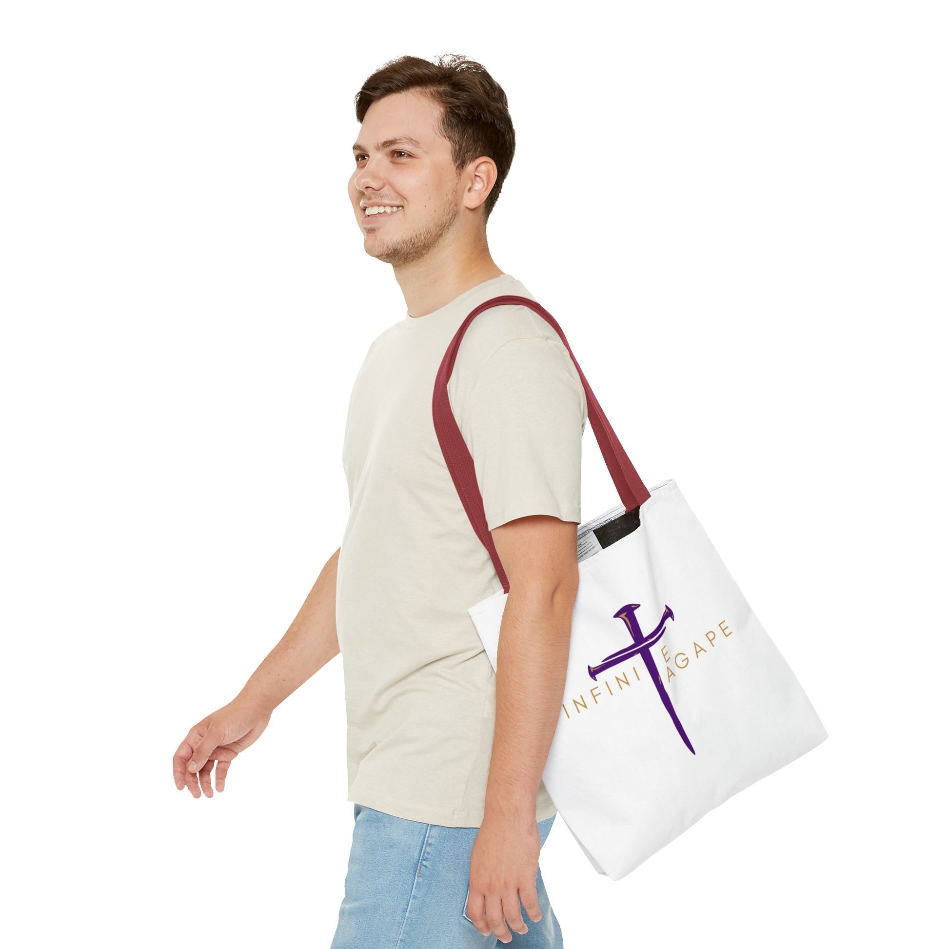 Faith-Inspired Tote Bag for Everyday Use, Love Without Limits Bag, Inspirational Gift, Christian Tote, Perfect for Shopping