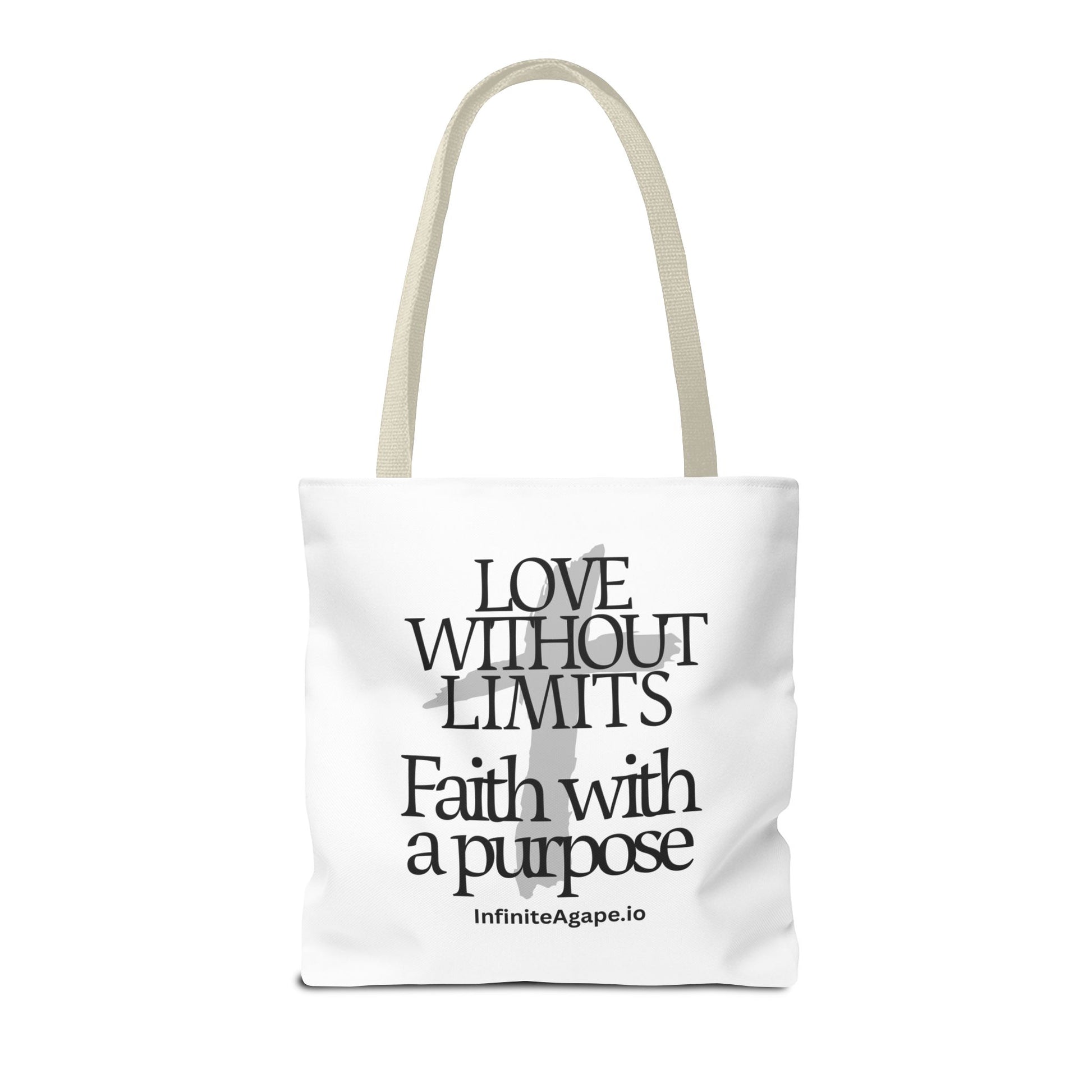 Faith-Inspired Tote Bag for Everyday Use, Love Without Limits Bag, Inspirational Gift, Christian Tote, Perfect for Shopping
