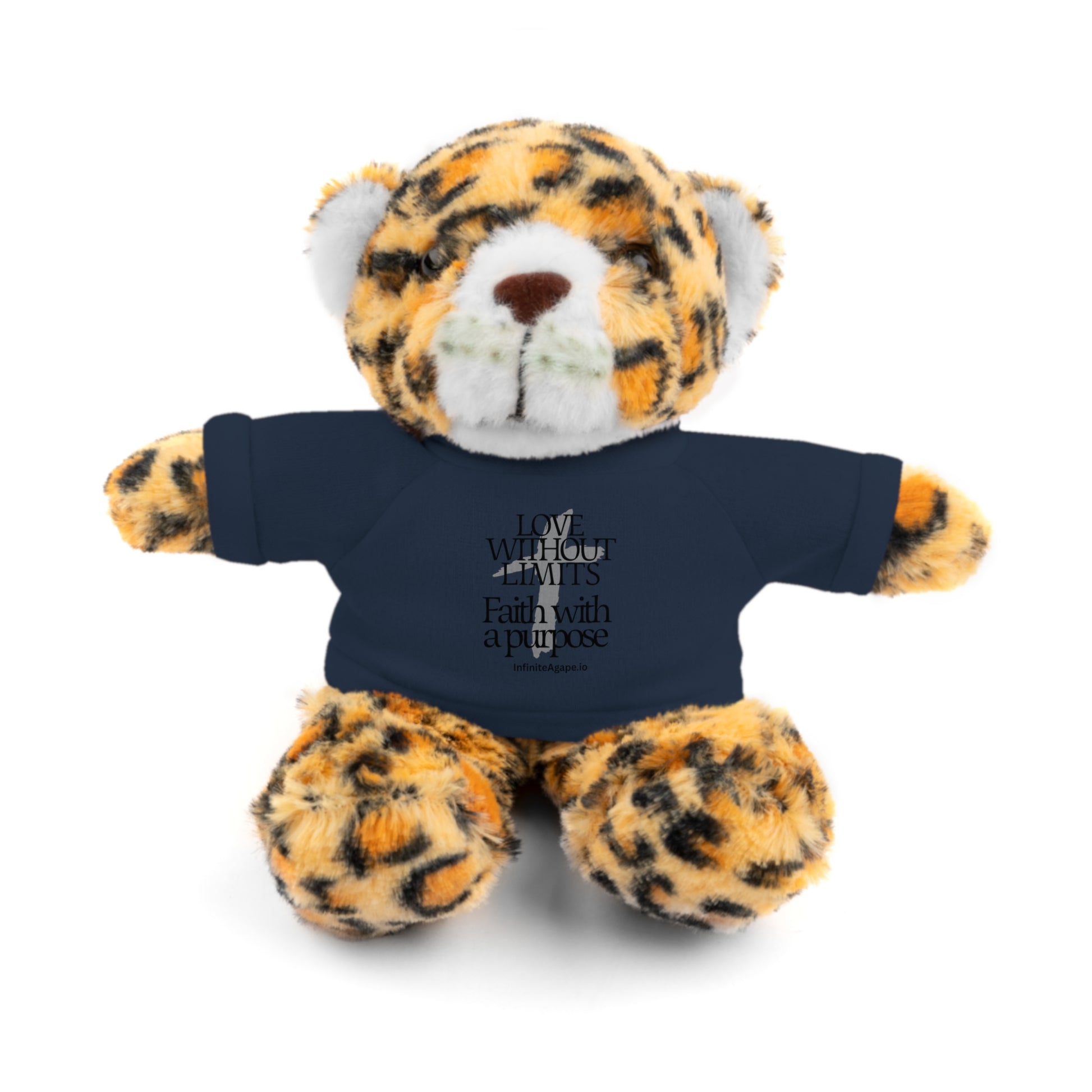 Stuffed Animal Toy with Inspirational Tee, Cuddle Buddy Gift, Faithful Teddy Bear, Nursery Decor, Children’s Adventure Companion