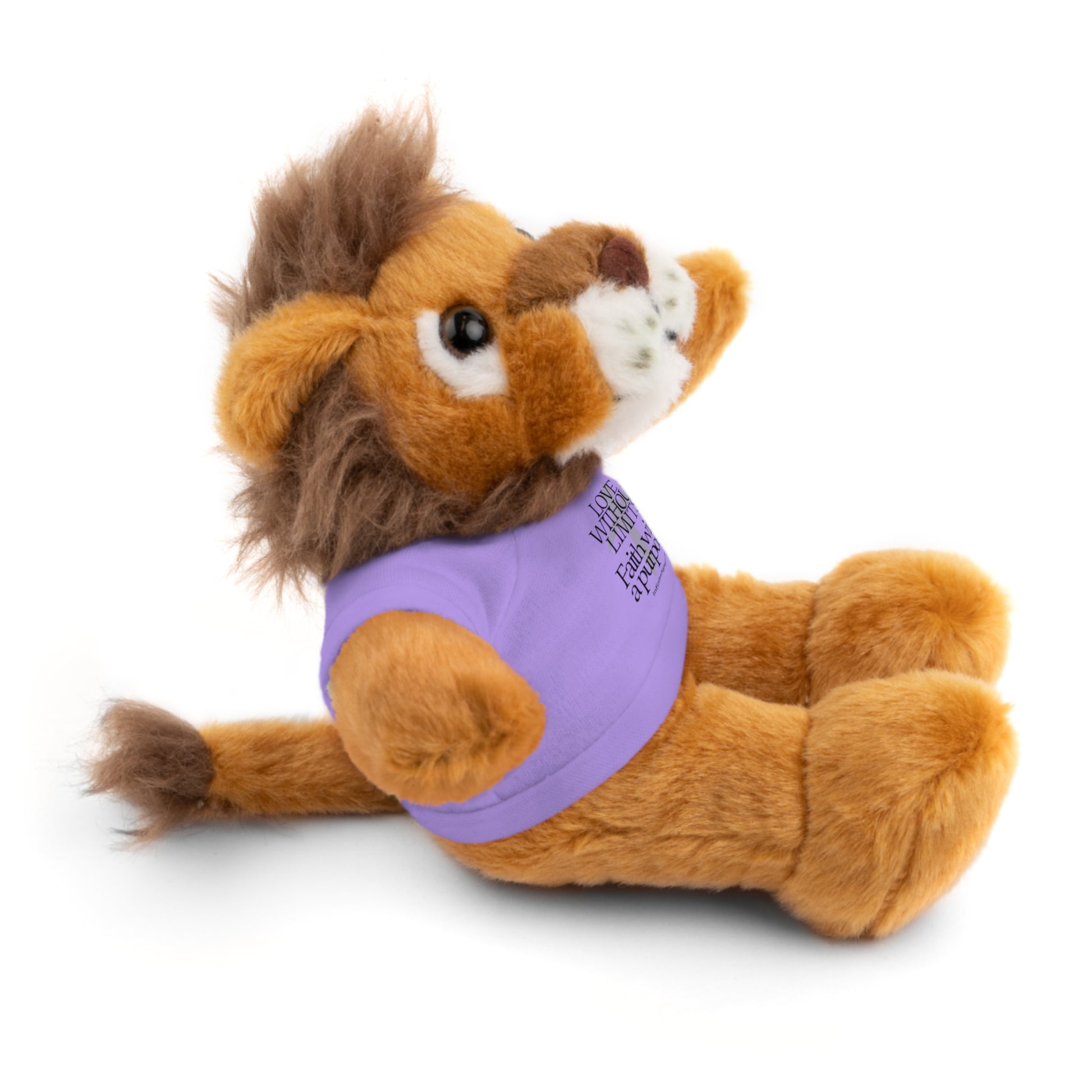 Stuffed Animal Toy with Inspirational Tee, Cuddle Buddy Gift, Faithful Teddy Bear, Nursery Decor, Children’s Adventure Companion