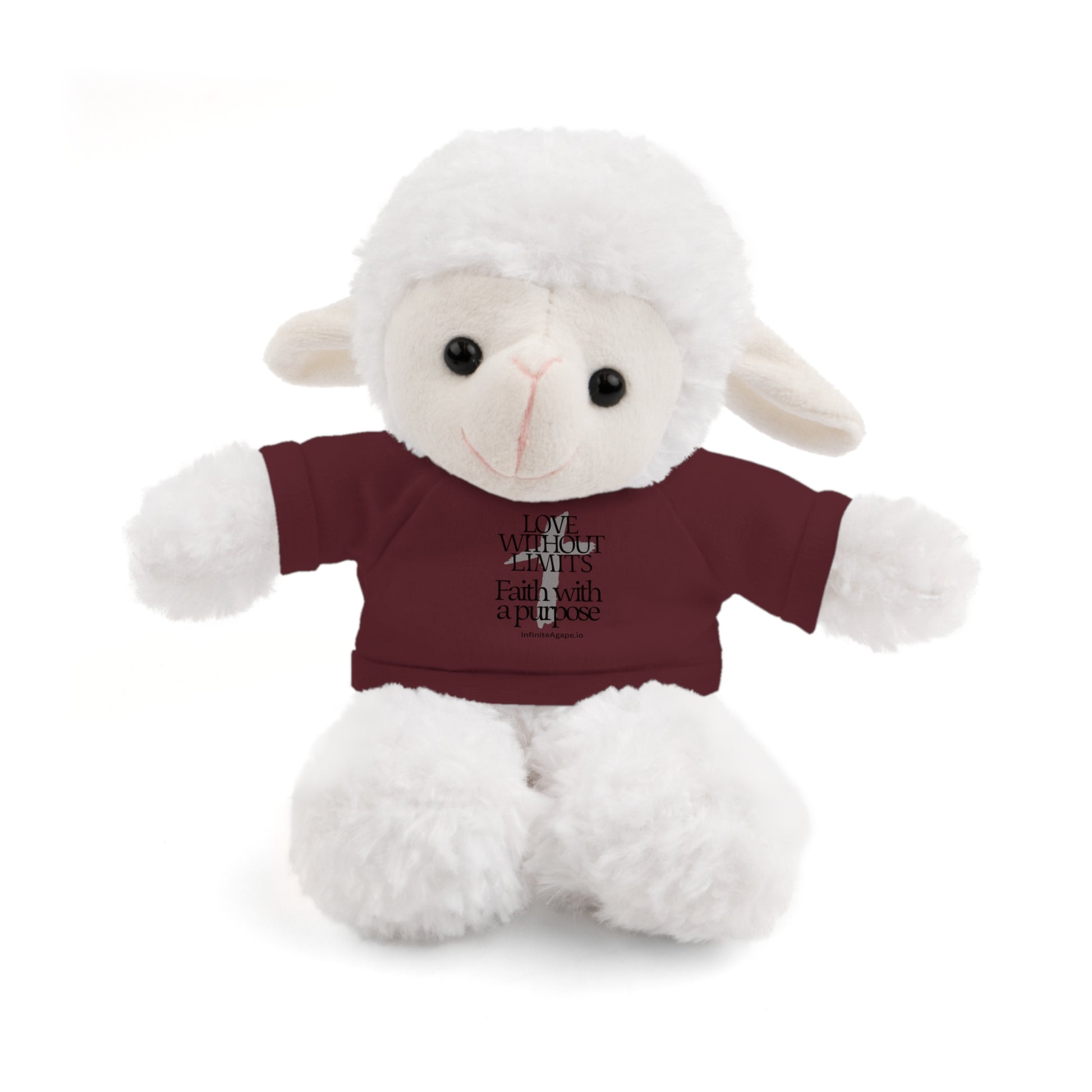 Stuffed Animal Toy with Inspirational Tee, Cuddle Buddy Gift, Faithful Teddy Bear, Nursery Decor, Children’s Adventure Companion