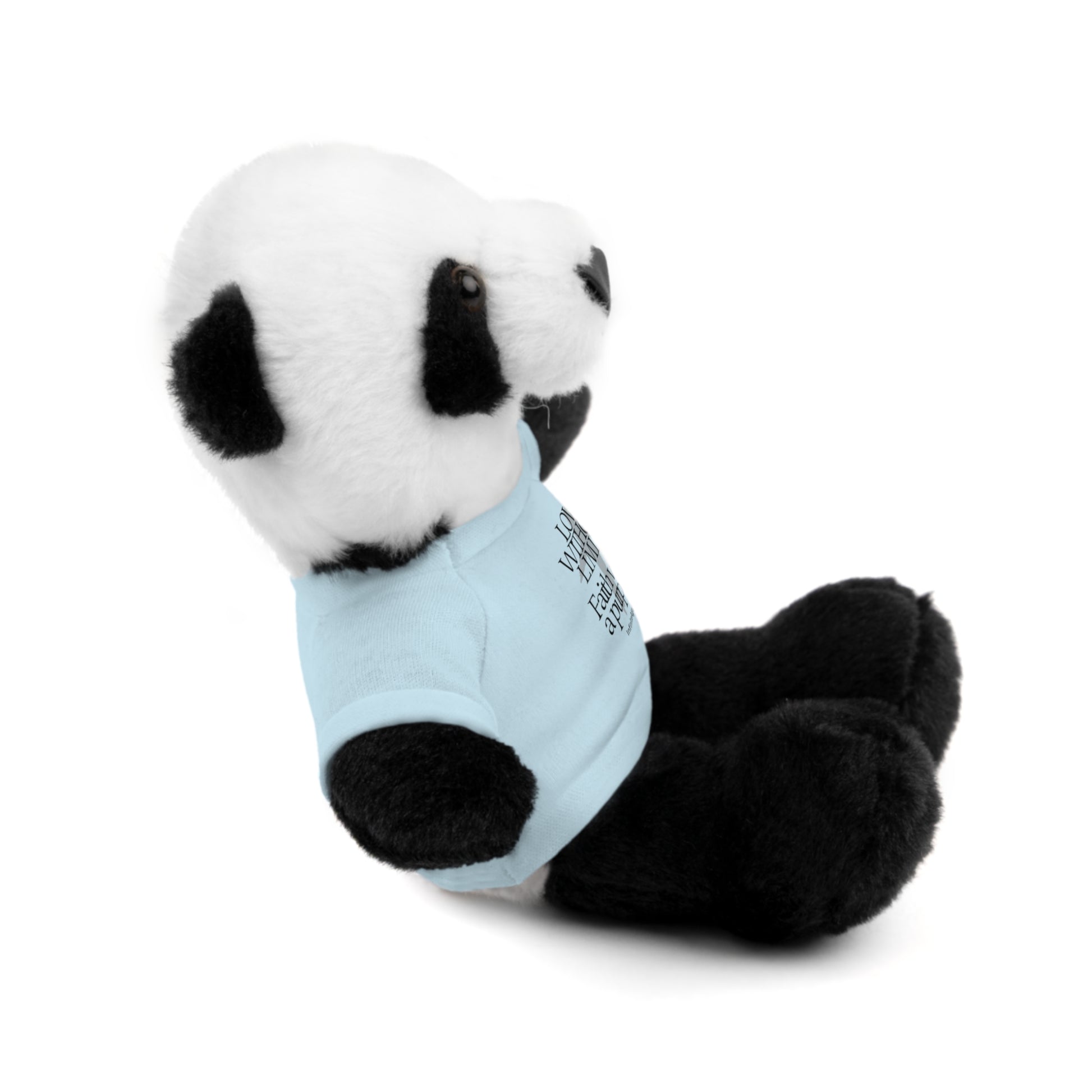 Stuffed Animal Toy with Inspirational Tee, Cuddle Buddy Gift, Faithful Teddy Bear, Nursery Decor, Children’s Adventure Companion