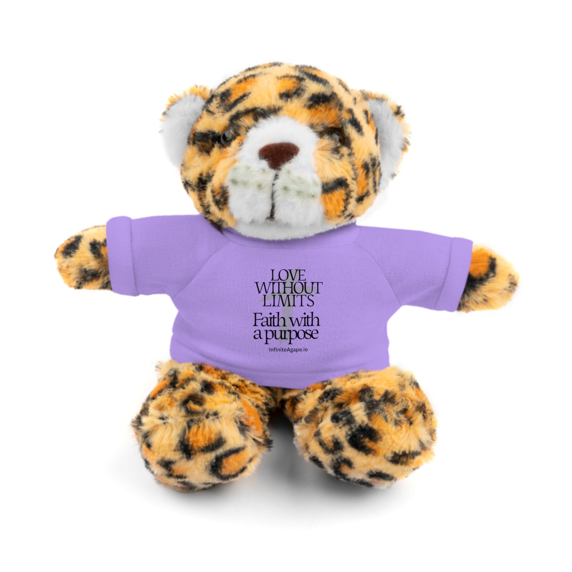 Stuffed Animal Toy with Inspirational Tee, Cuddle Buddy Gift, Faithful Teddy Bear, Nursery Decor, Children’s Adventure Companion